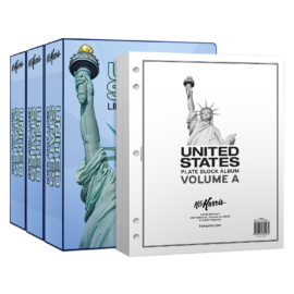 Plate Block Stamp Album Bundle Set, Volume A-C — 1901-2023
