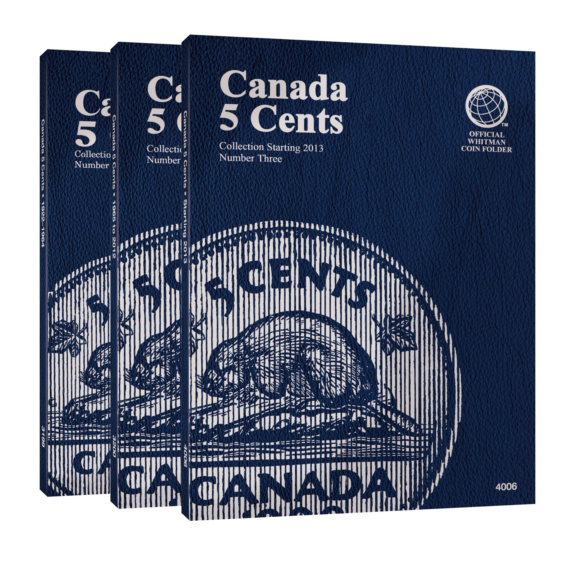Official Whitman® Coin Folder 3-Volume Set – Canadian Nickels Complete Collection: 1922 to Date