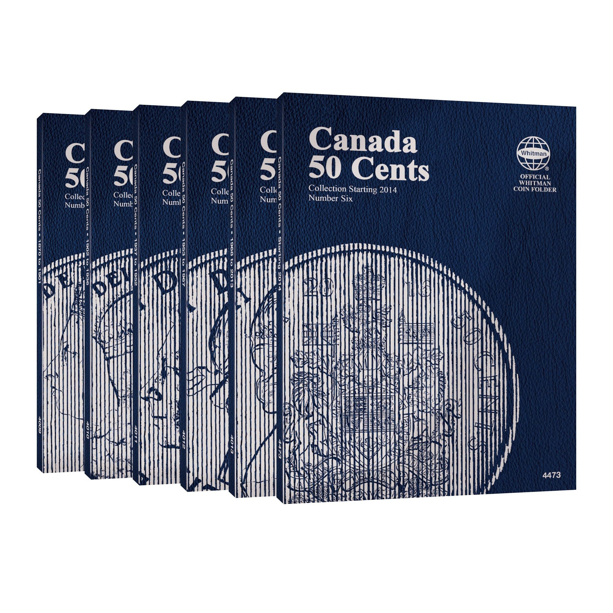 Official Whitman® Coin Folder 6-Volume Set – Canadian Half Dollars Complete Collection: 1870 to Date