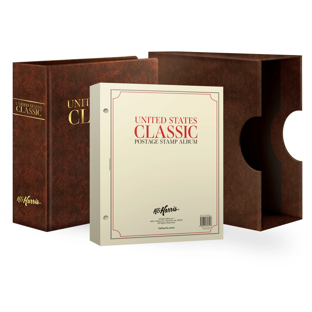 H.E. Harris® United States Classic® Stamp Album Complete Set — Binder, Slipcase & Pages (1845-2000)