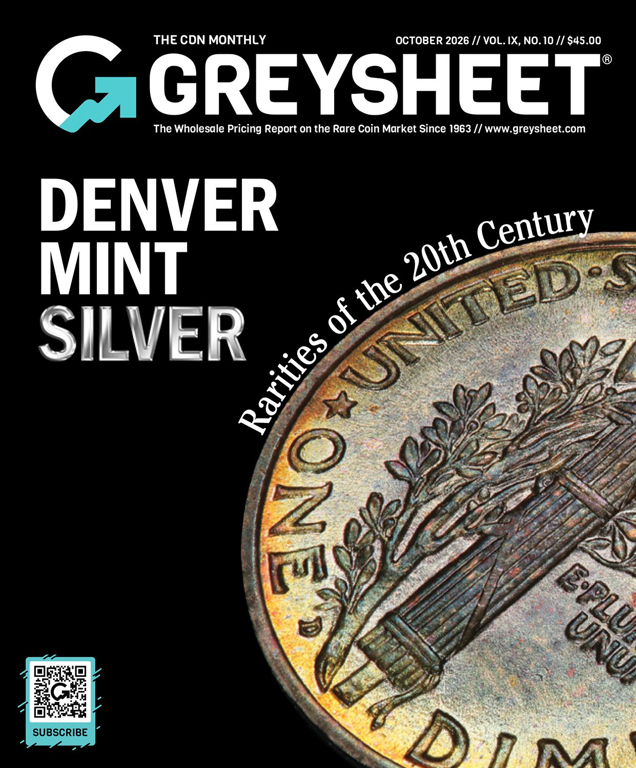 Monthly Greysheet® Magazine for Wholesale Coin Values Vol. IX, No. 10 - October 2026 - Image 2