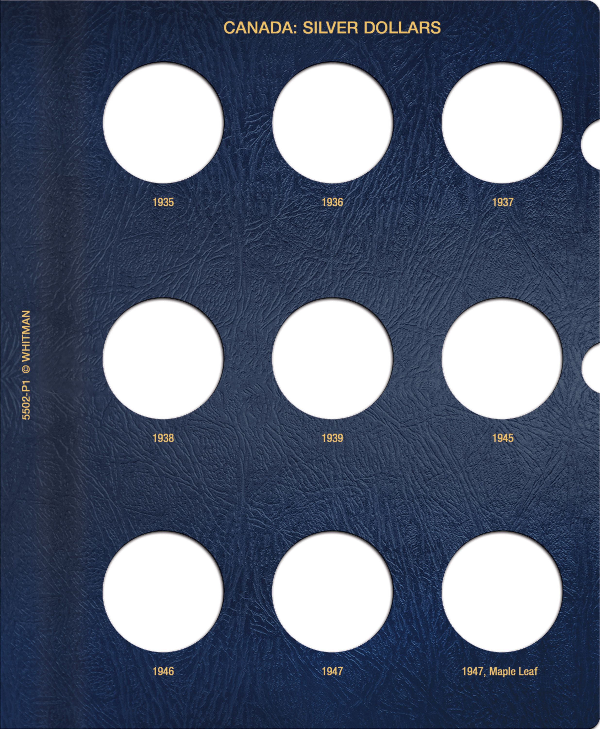 Whitman Classic® Coin Album – Canada Silver Dollars: 1935-1967