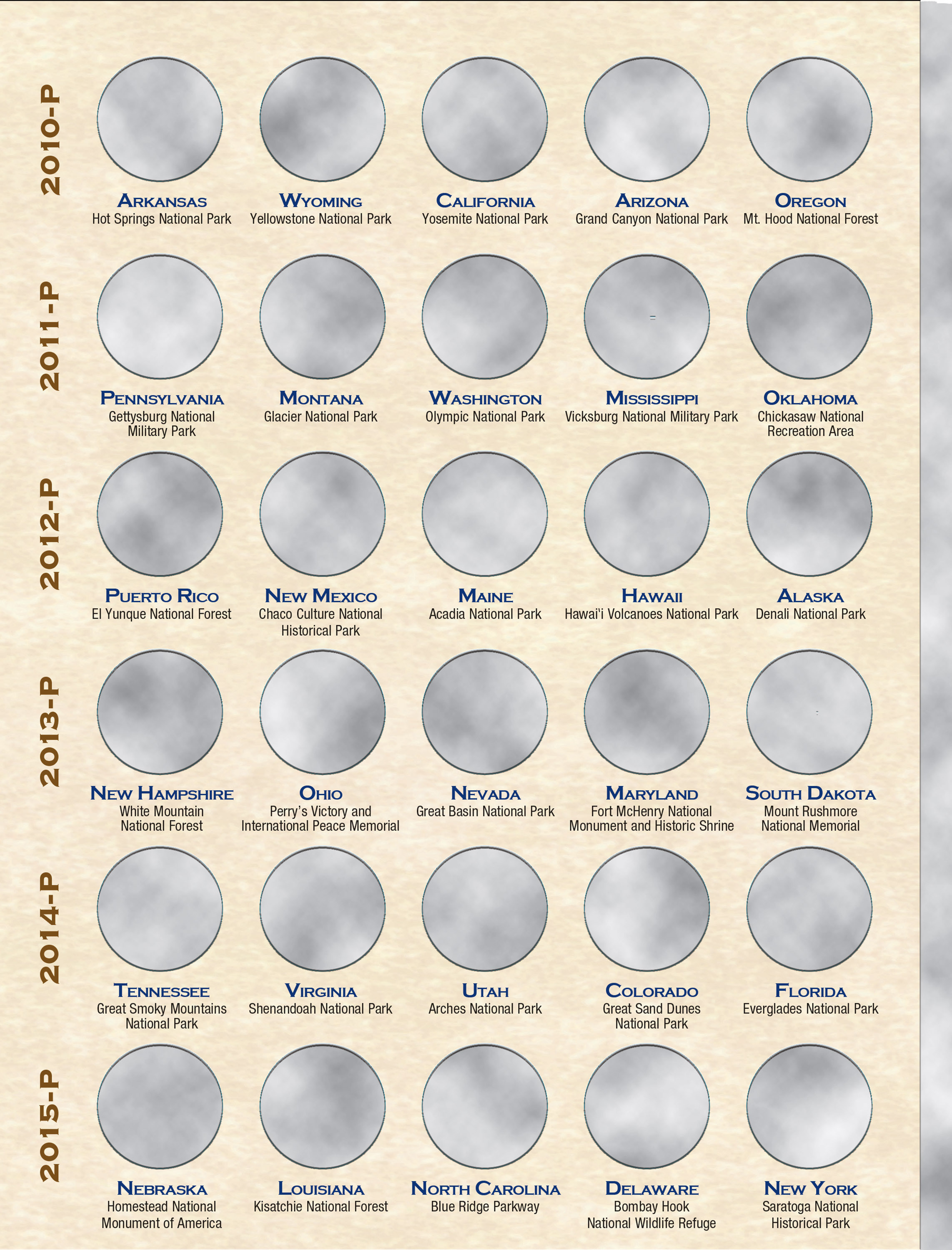 H.E. Harris® Collector’s Edition Coin Folder – National Park Quarters: 2010-2021