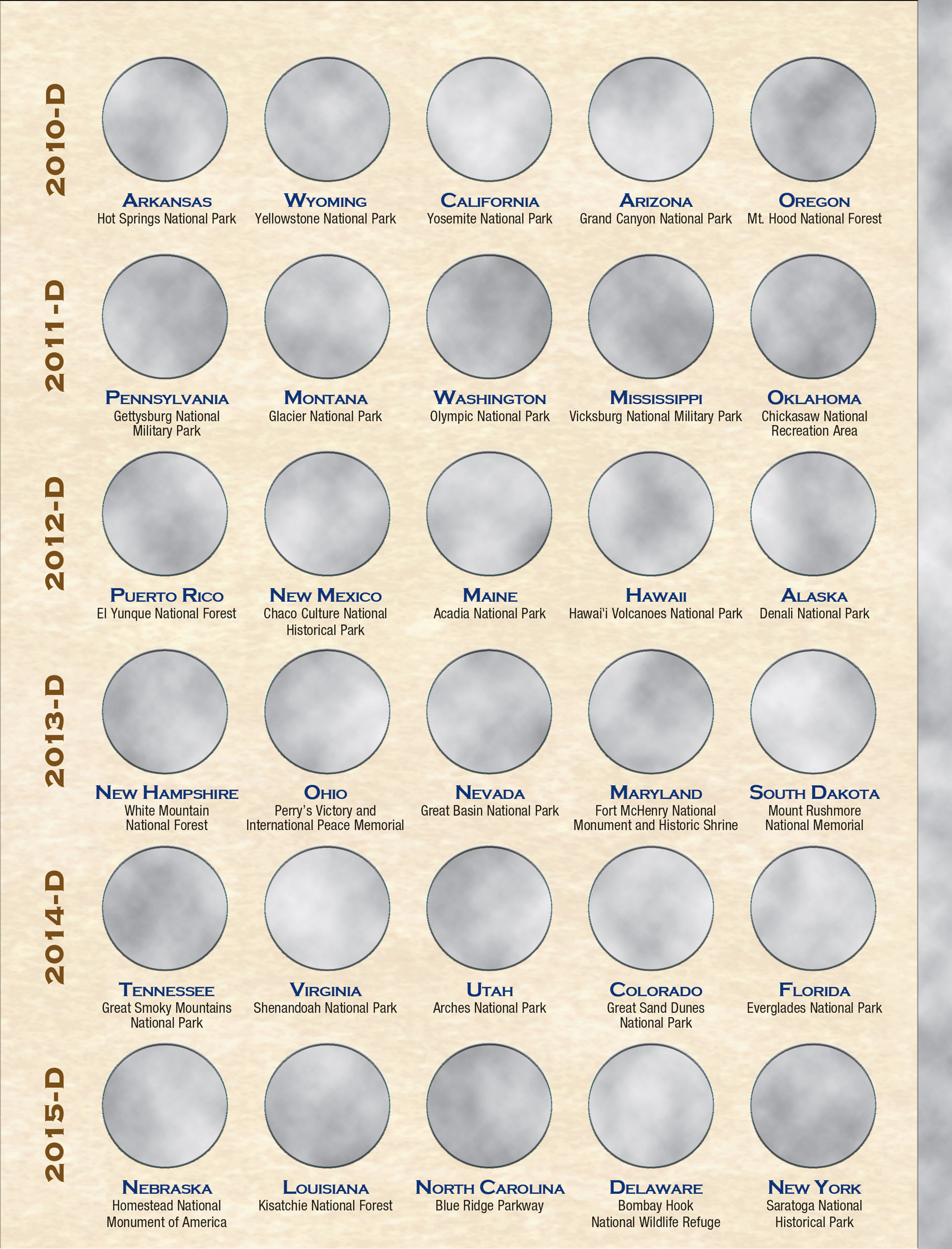 H.E. Harris® Collector’s Edition Coin Folder – National Park Quarters: 2010-2021