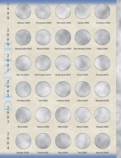 H.E. Harris® Collector’s Edition Coin Folder – State Series, D.C. & Territorial Quarters: 1999-2009