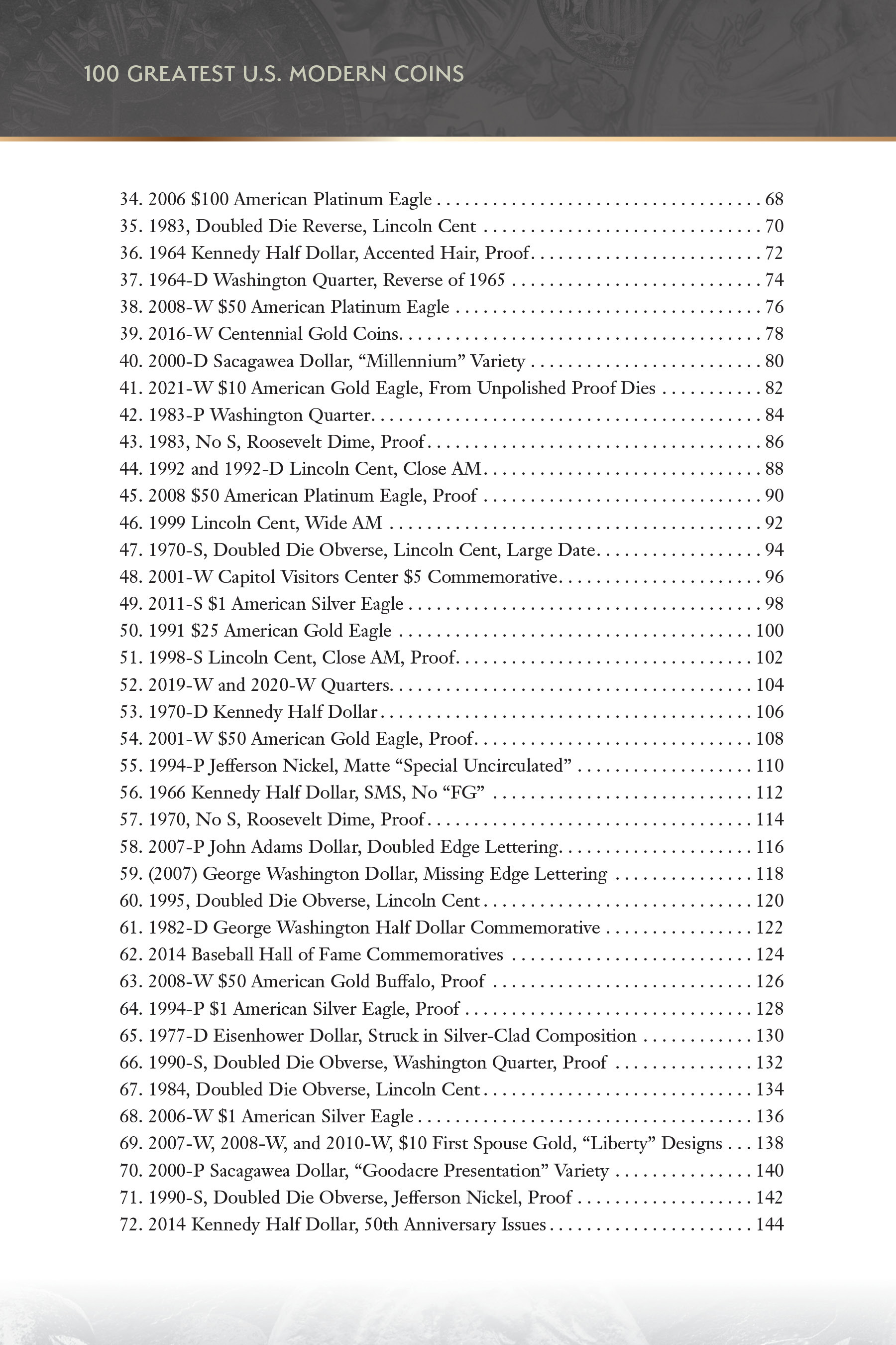 100 Greatest Series: 100 Greatest United States Modern Coins