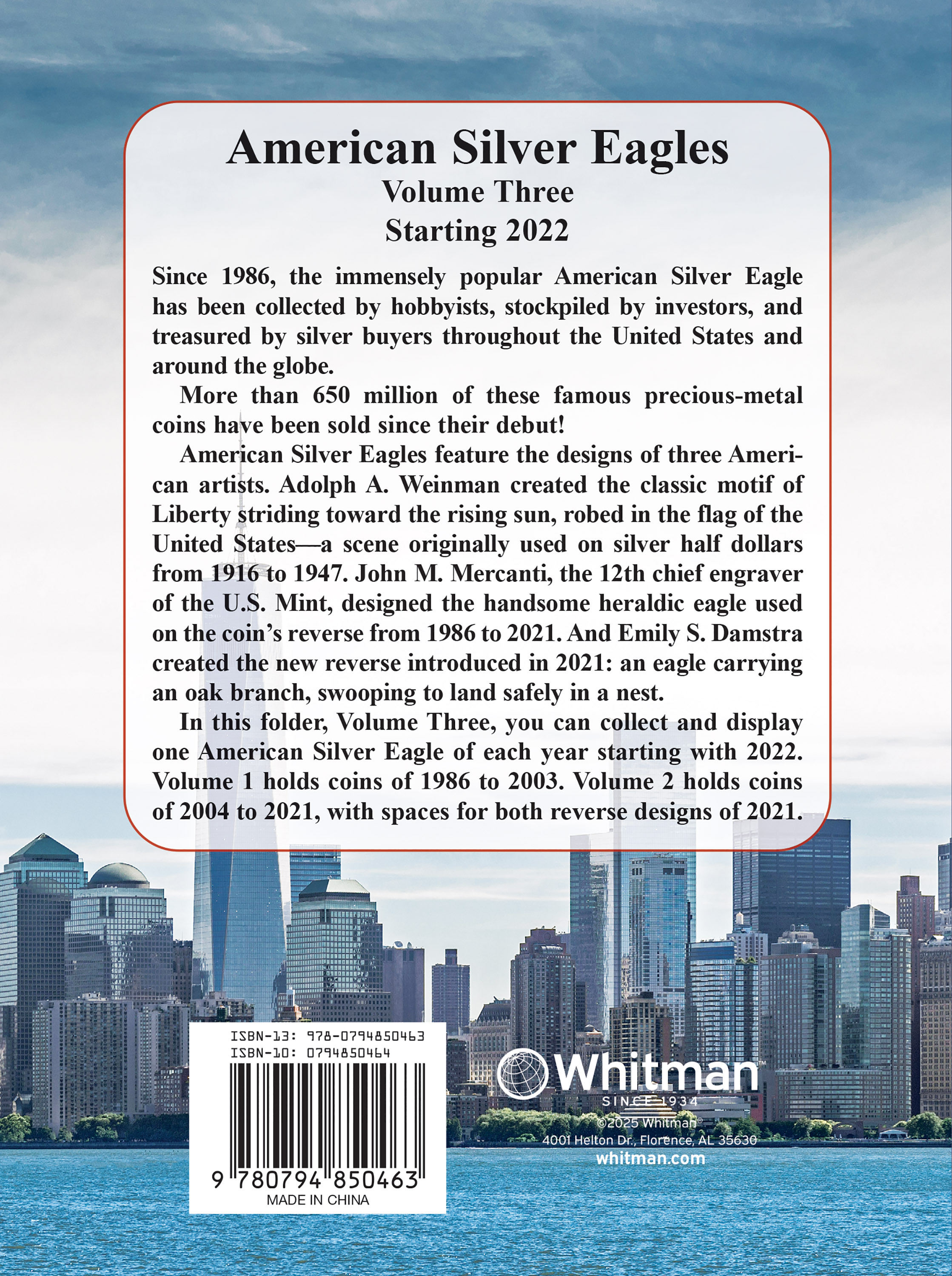 Official Whitman® Coin Folder – American Silver Eagles Volume #3: Starting 2022