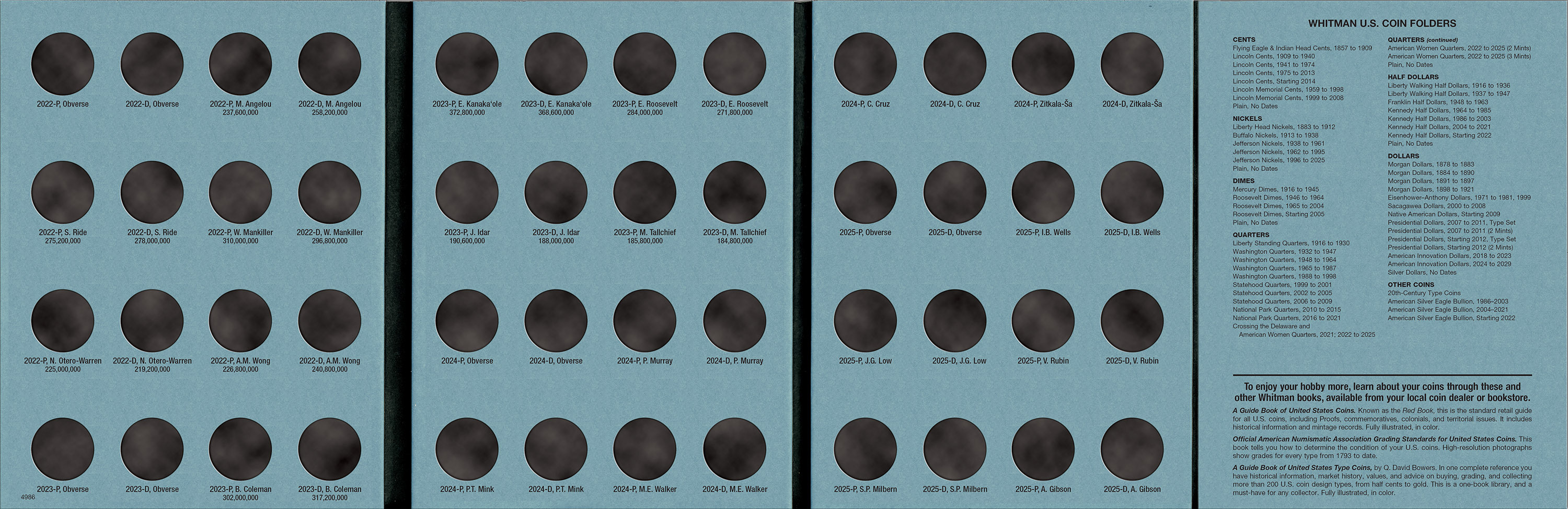 Official Whitman® Coin Folder – American Women Quarters: 2022-2025 (P & D Mints)