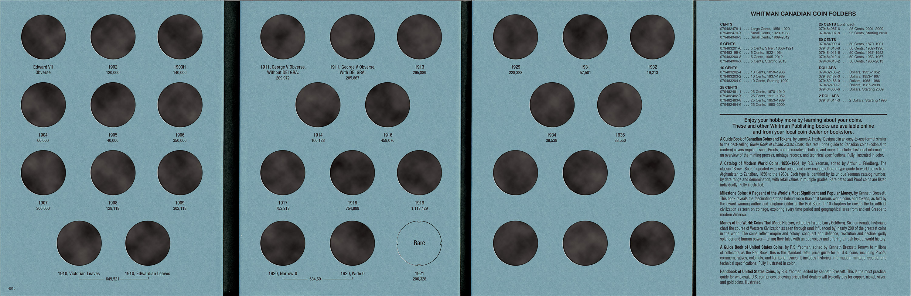 Official Whitman® Coin Folder – Canada Half Dollars (50 Cents) #2: 1902-1936