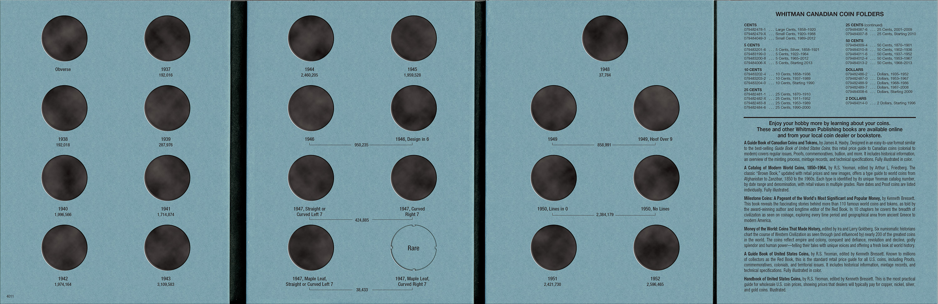 Official Whitman® Coin Folder – Canada Half Dollars (50 Cents) Collection #3: 1937-1952
