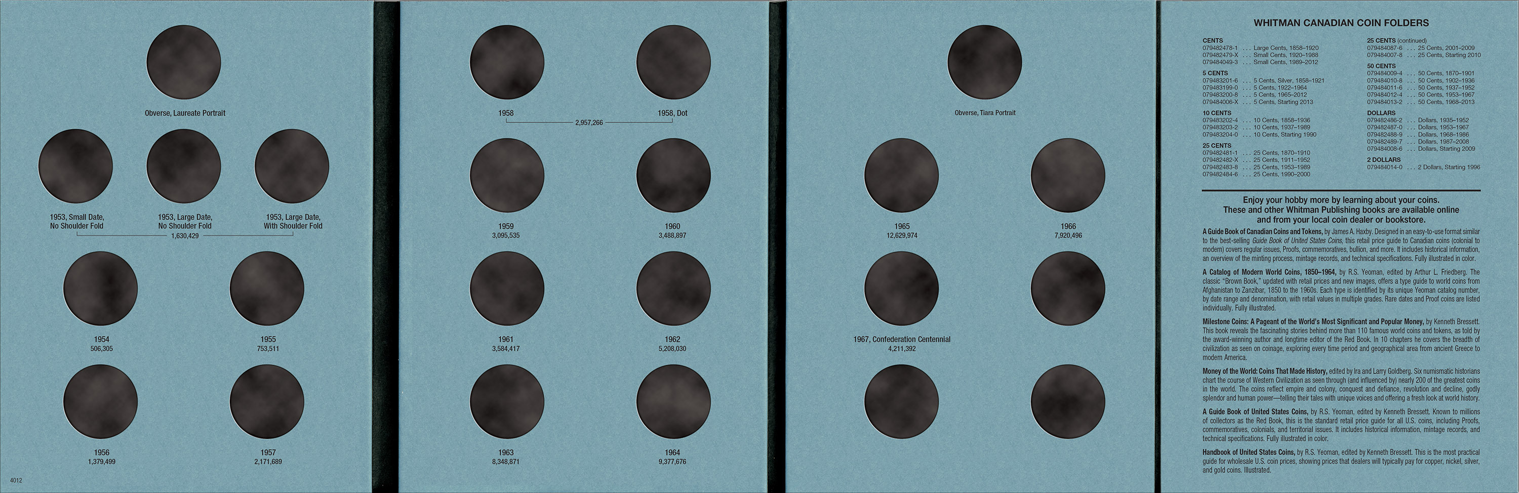 Official Whitman® Coin Folder – Canada Half Dollars (50 Cents) Collection #4: 1953-1967