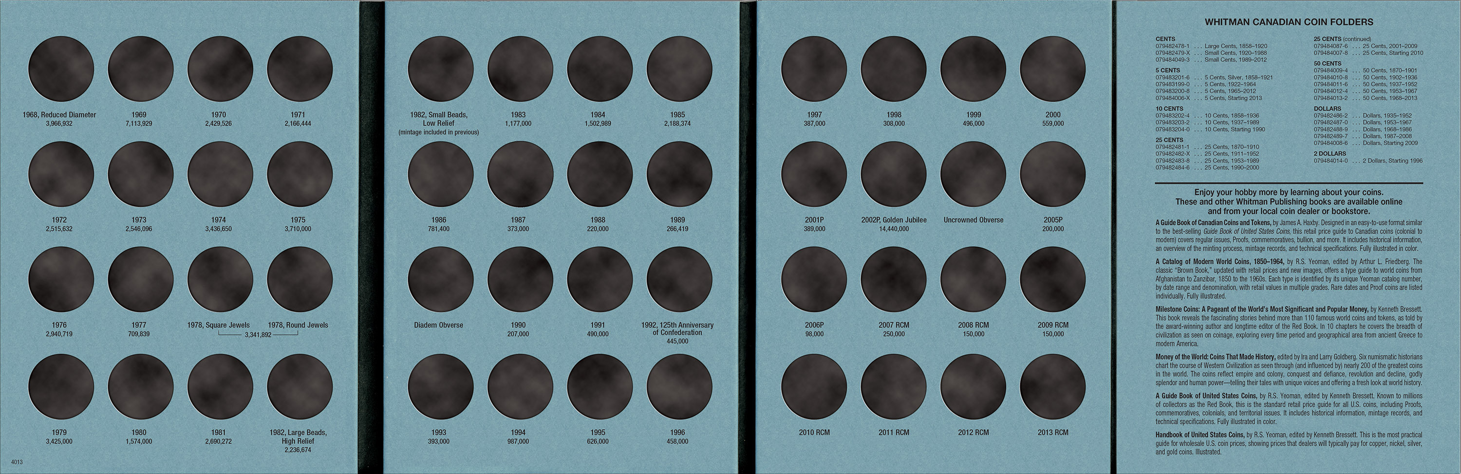 Official Whitman® Coin Folder – Canada Half Dollars (50 Cents) Collection #5: 1968-2014