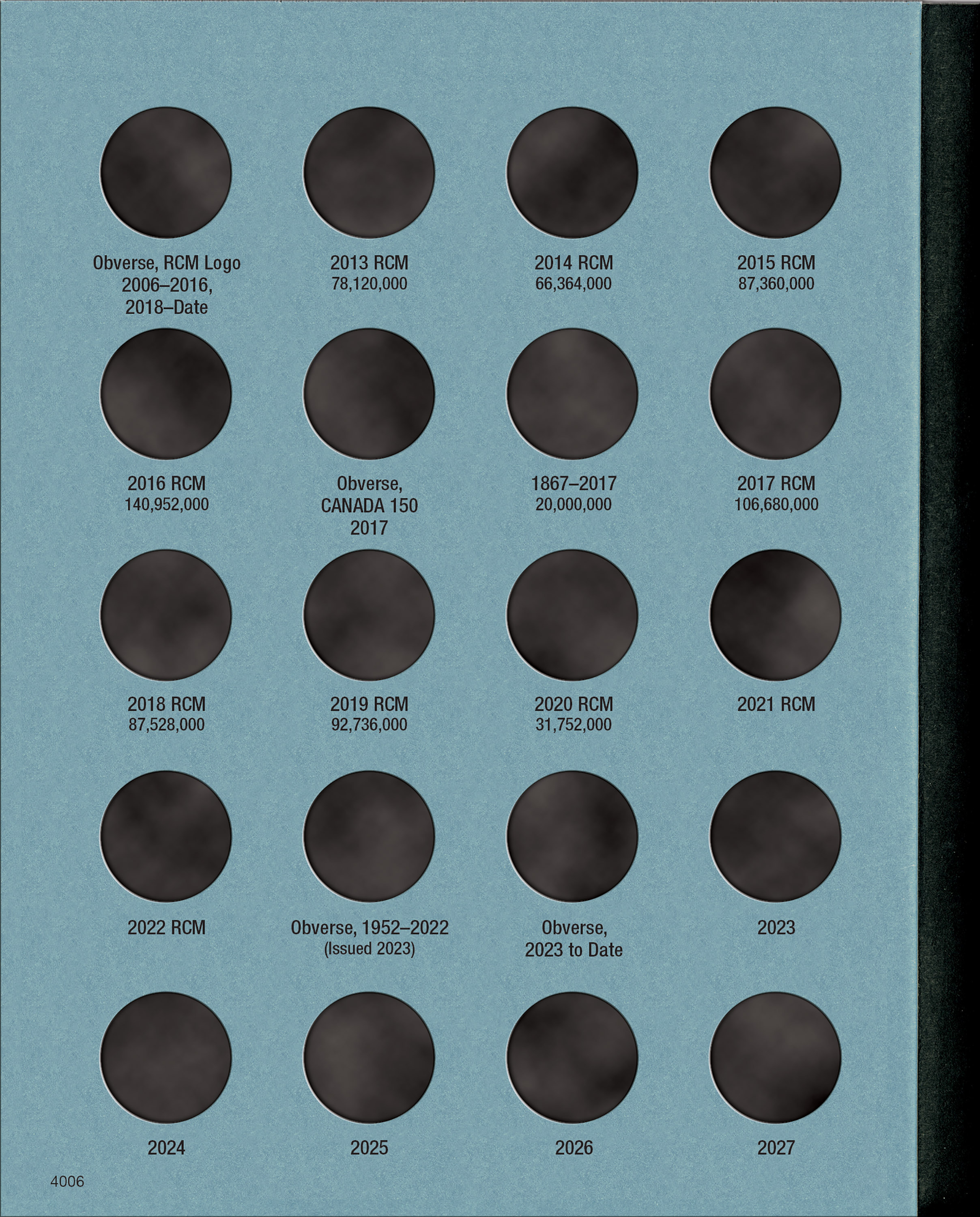 Official Whitman® Coin Folder – Canada Nickels (5 Cents) Collection #3 – Starting 2013