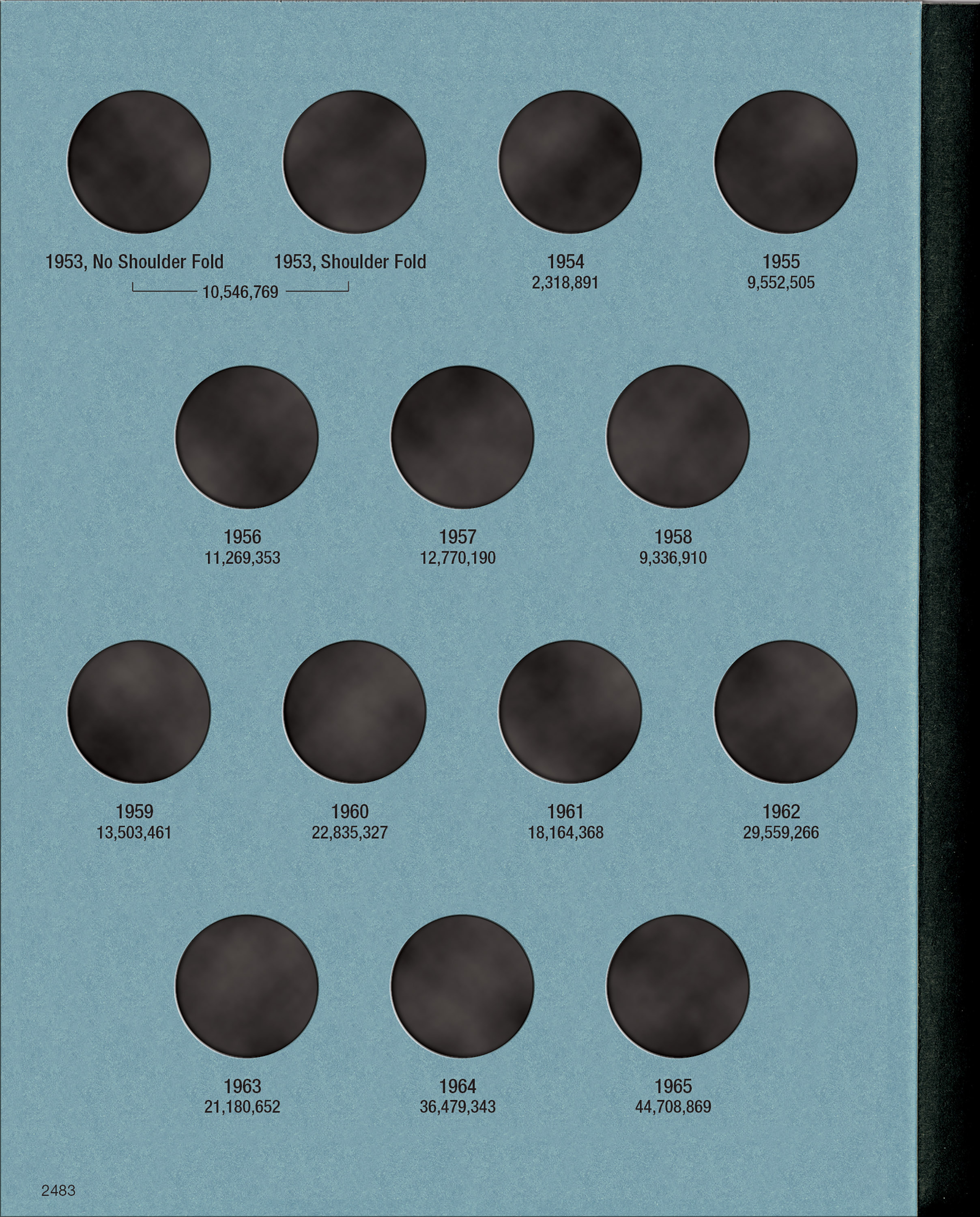 Official Whitman® Coin Folder – Canada Quarters (25 Cents) Collection #3: 1953-1989