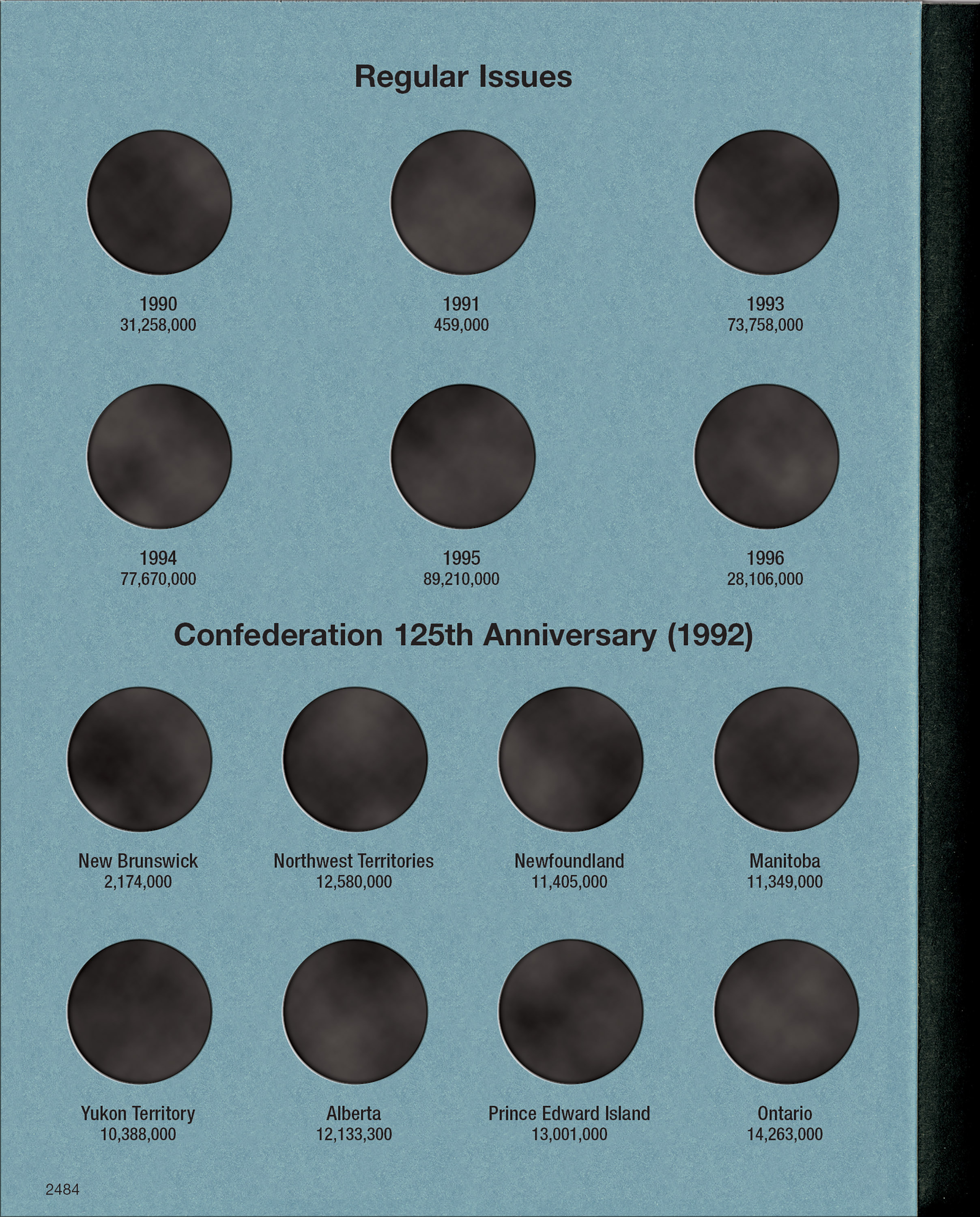 Official Whitman® Coin Folder – Canada Quarters (25 Cents) Collection #4 : 1990-2000