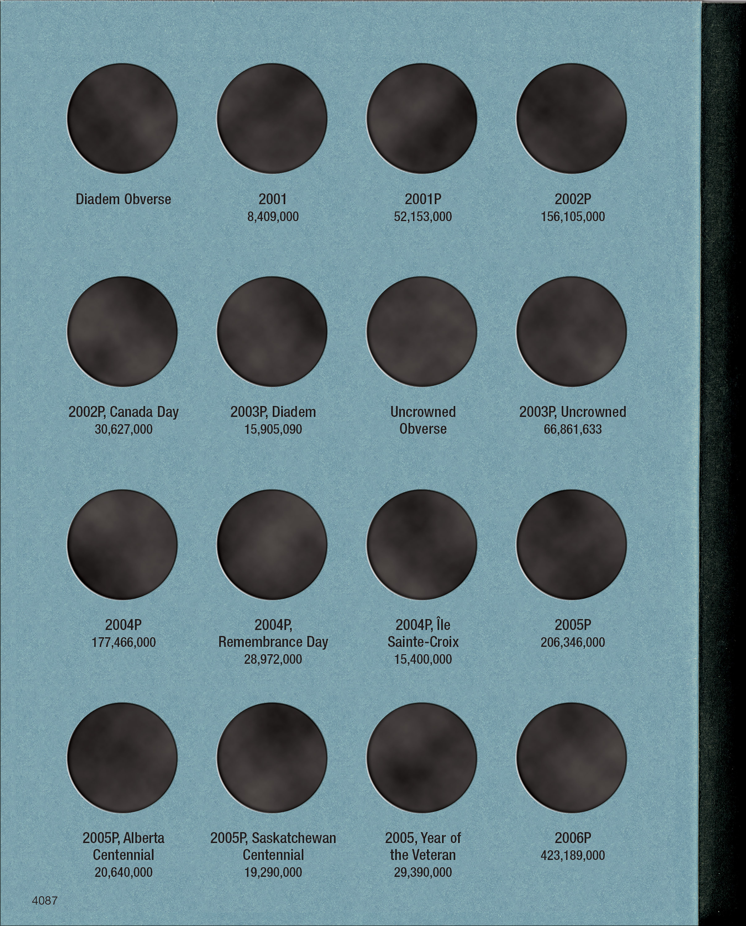 Official Whitman® Coin Folder – Canada Quarters (25 Cents) Collection #5: 2001-2009