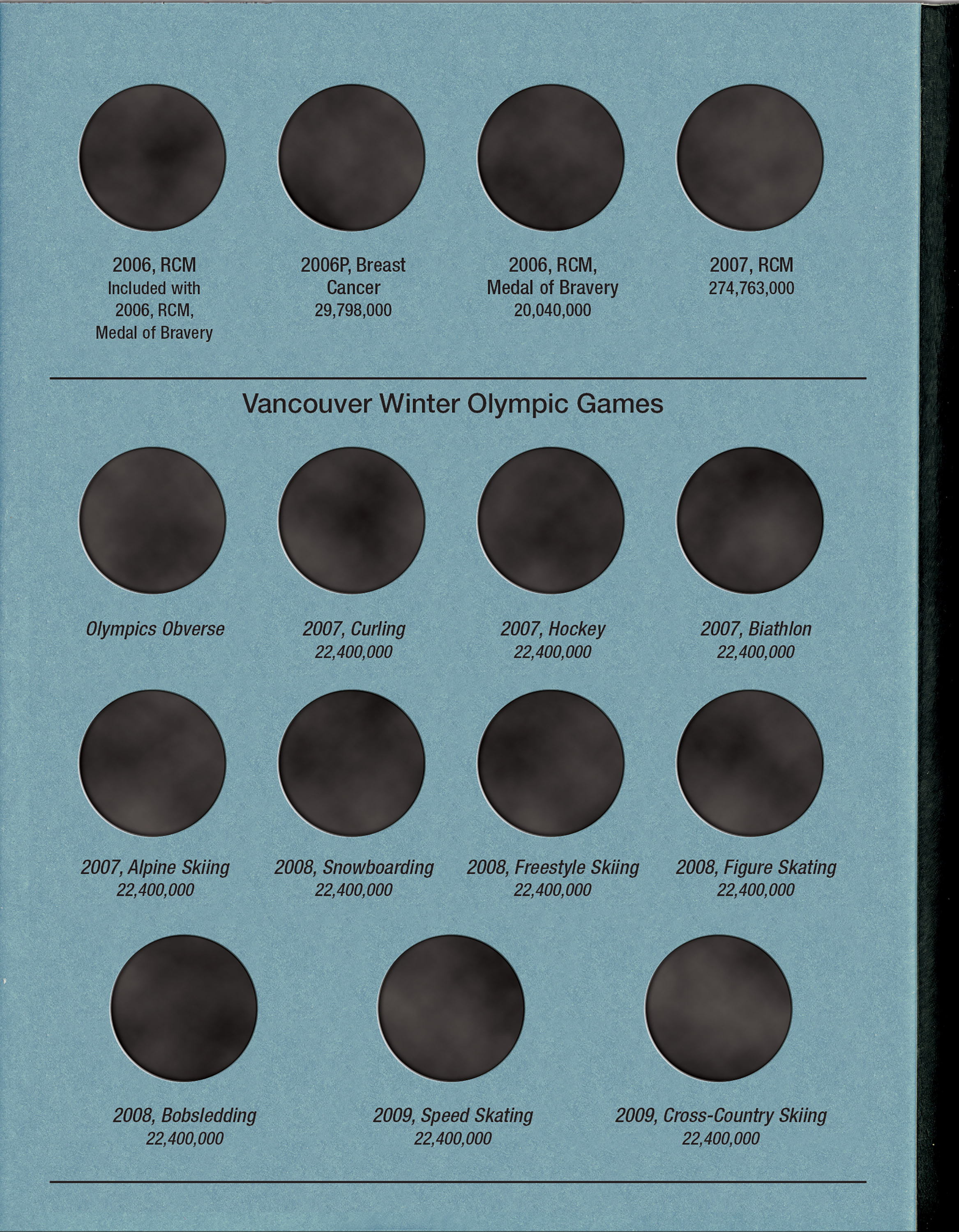 Official Whitman® Coin Folder – Canada Quarters (25 Cents) Collection #5: 2001-2009