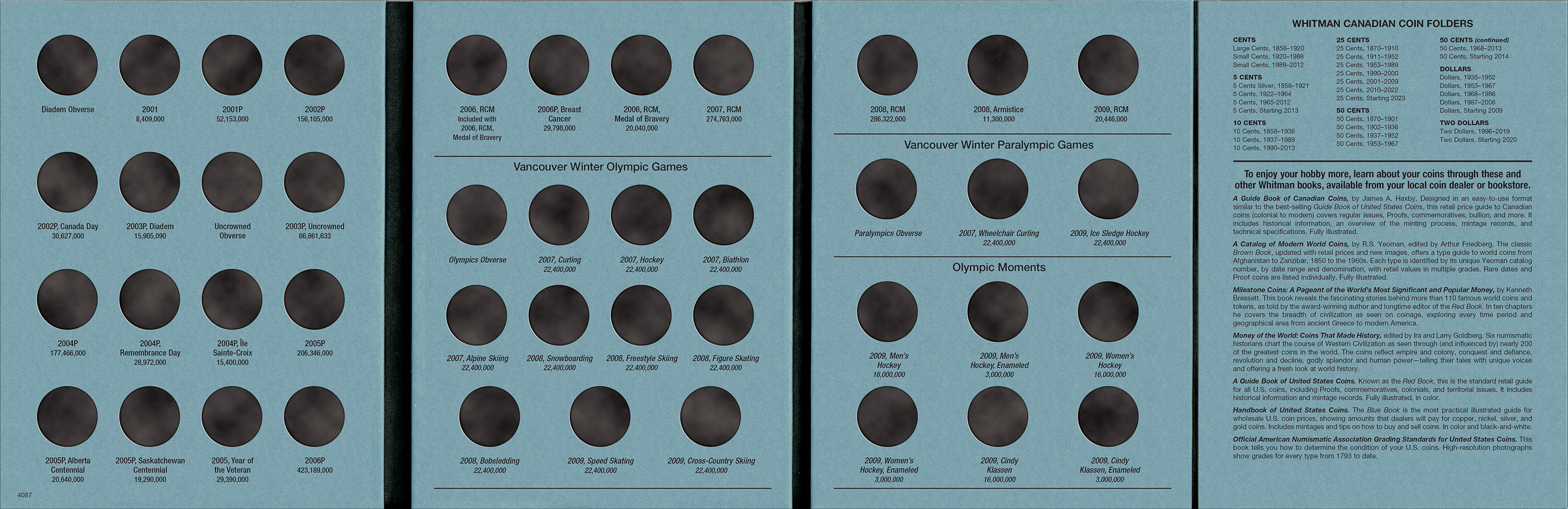 Official Whitman® Coin Folder – Canada Quarters (25 Cents) Collection #5: 2001-2009