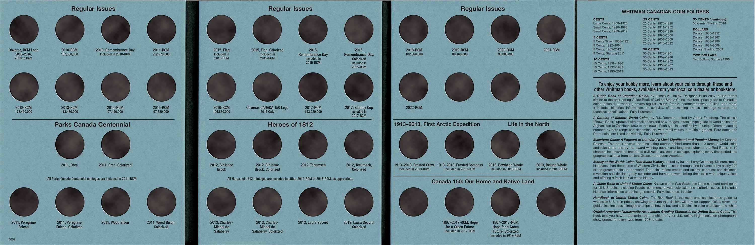 Official Whitman® Coin Folder – Canada Quarters (25 Cents) Collection #6: Starting 2010-2022