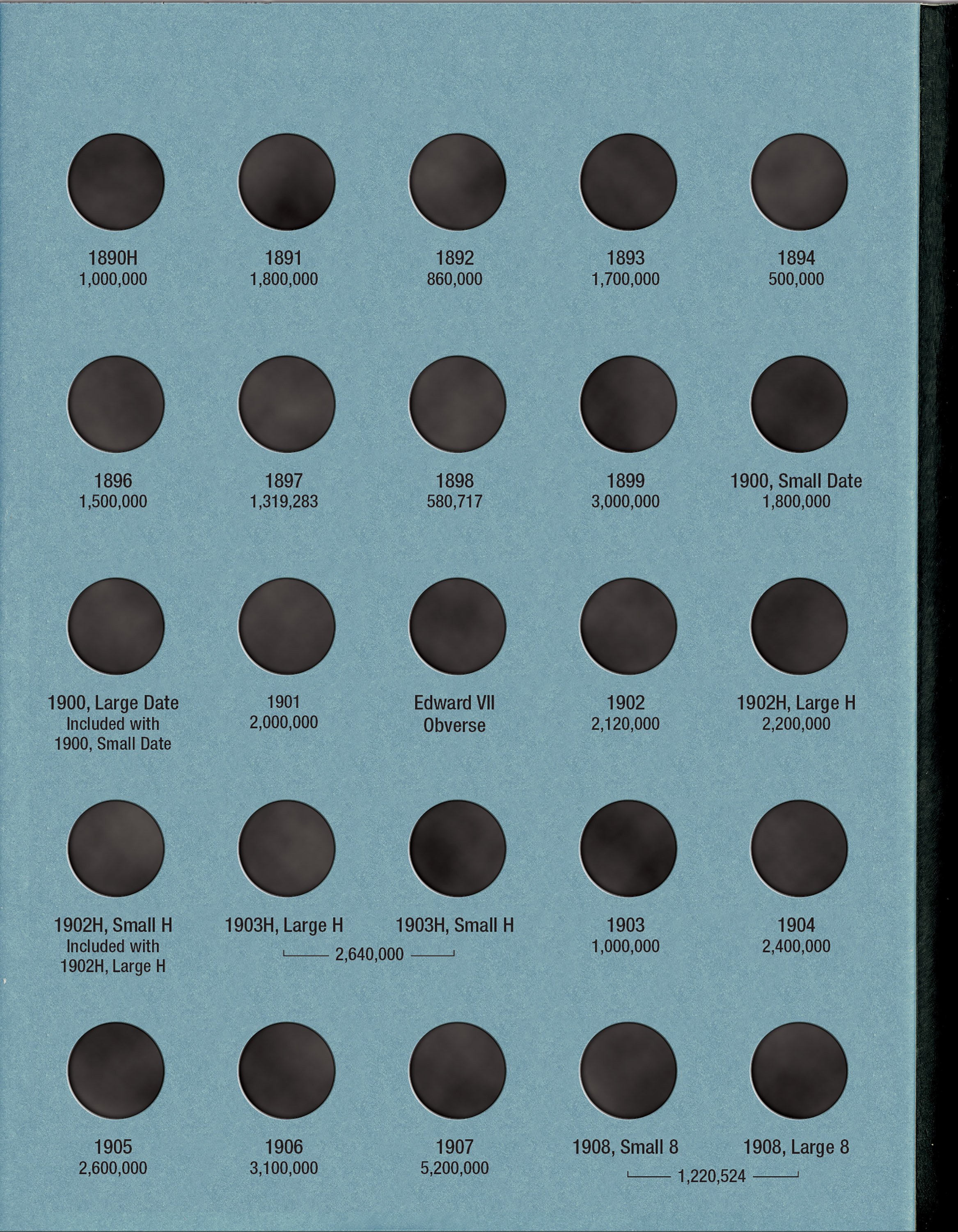 Official Whitman® Coin Folder – Canada Silver Nickels (5 Cents): 1858-1921