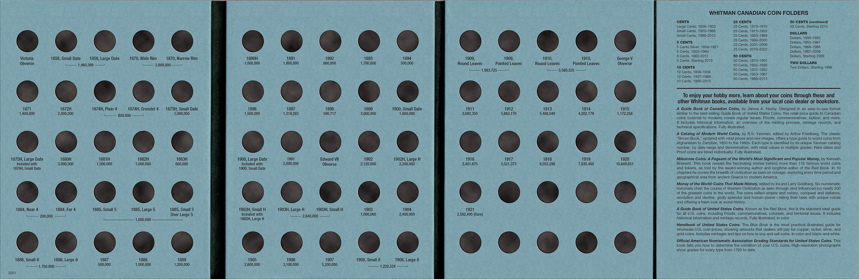 Official Whitman® Coin Folder – Canada Silver Nickels (5 Cents): 1858-1921