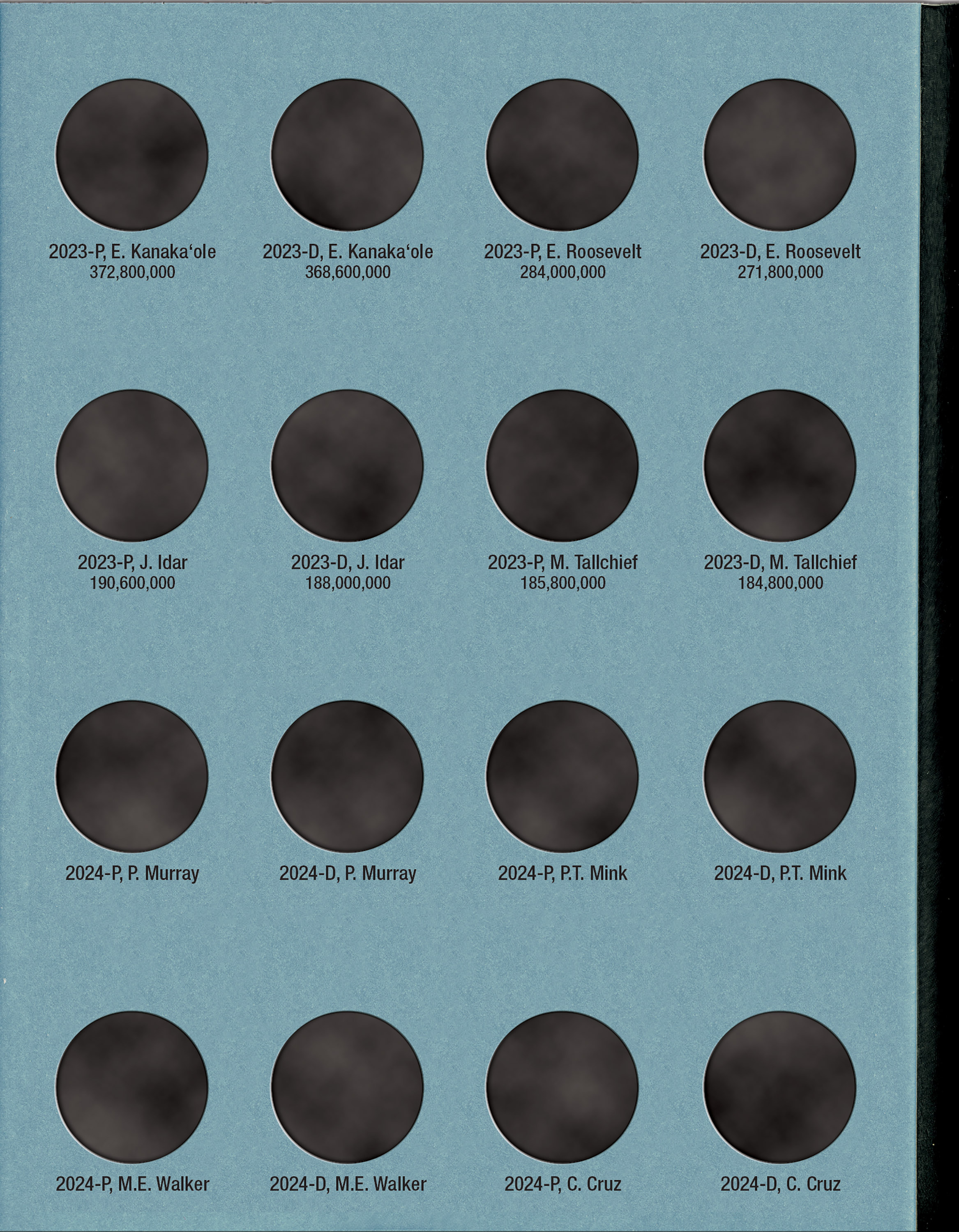 Official Whitman® Coin Folder – Crossing the Delaware and American Women Quarters: 2021-2025 (P & D Mints)