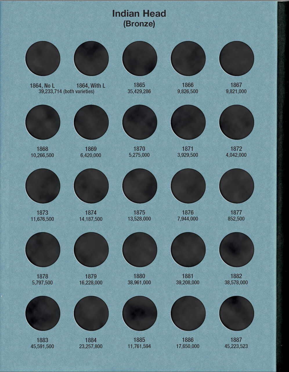 Official Whitman® Coin Folder – Indian Head Cents: 1857-1909