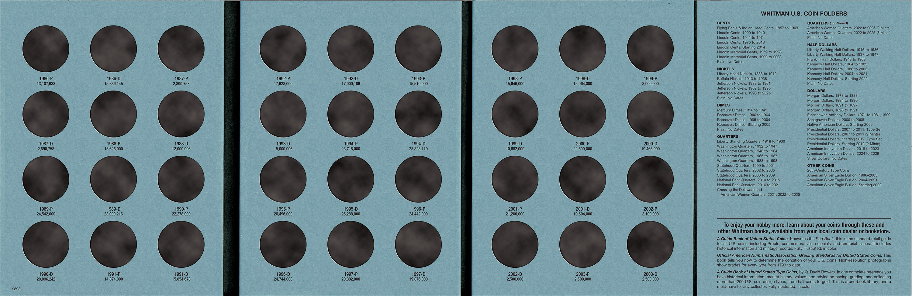 Official Whitman® Coin Folder – Kennedy Half Dollars Collection #2: 1986-2003