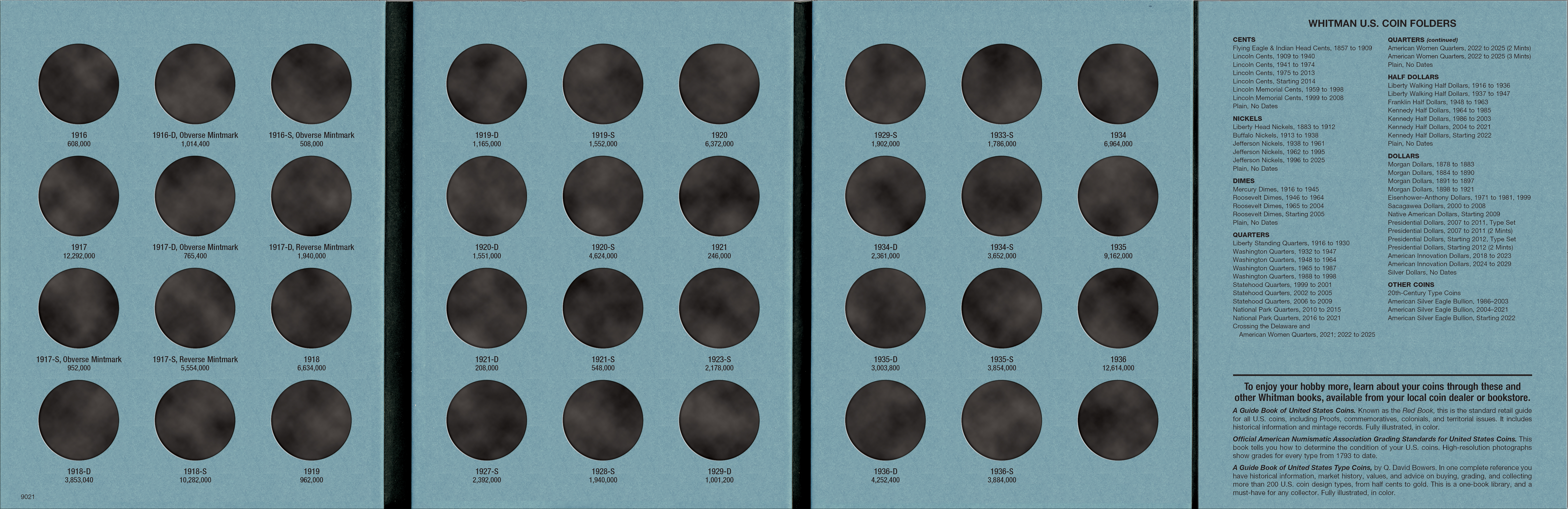 Official Whitman® Coin Folder – Liberty Walking Half Dollars Collection #1: 1916-1936
