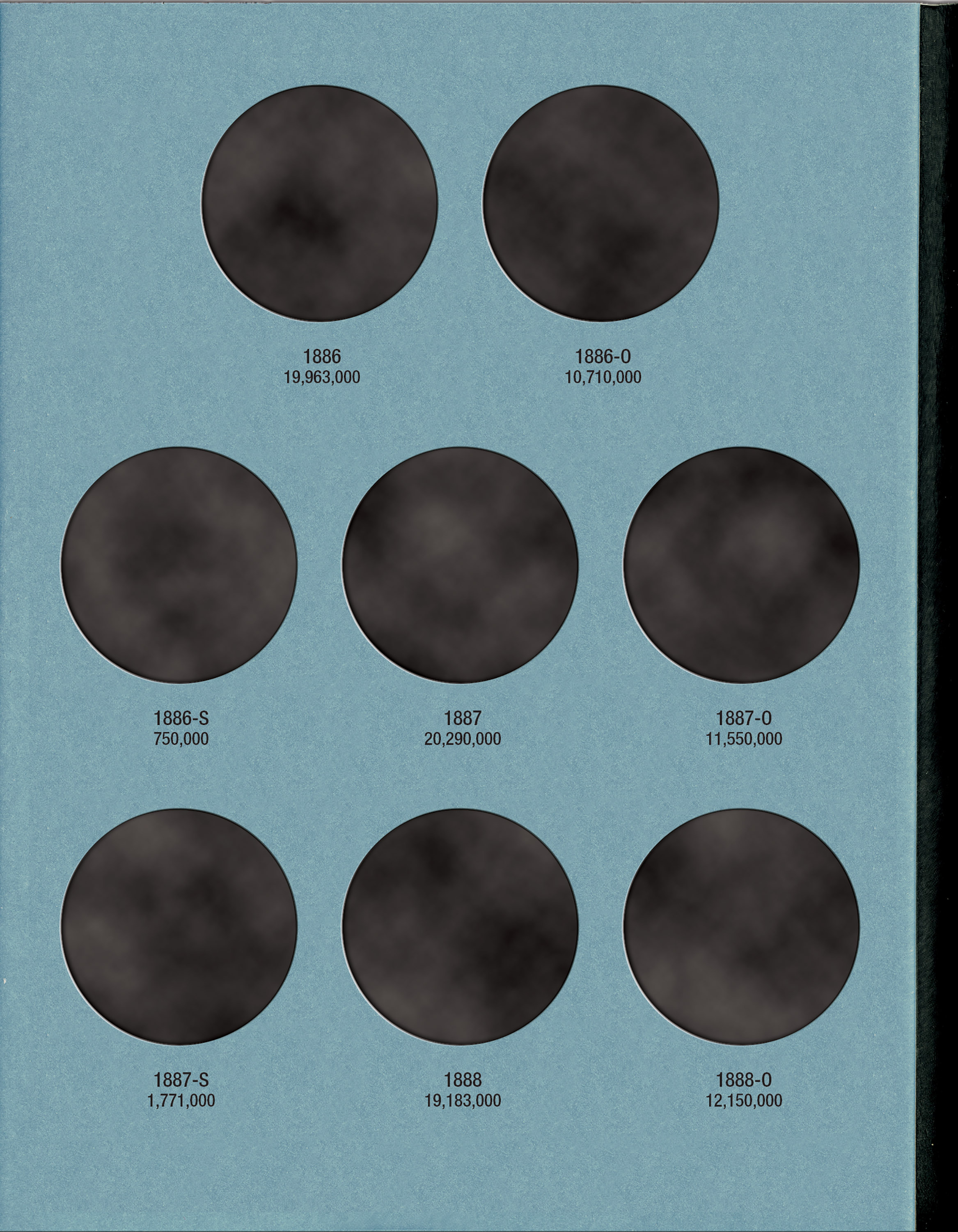 Official Whitman® Coin Folder – Morgan Silver Dollars Collection #2: 1884-1890