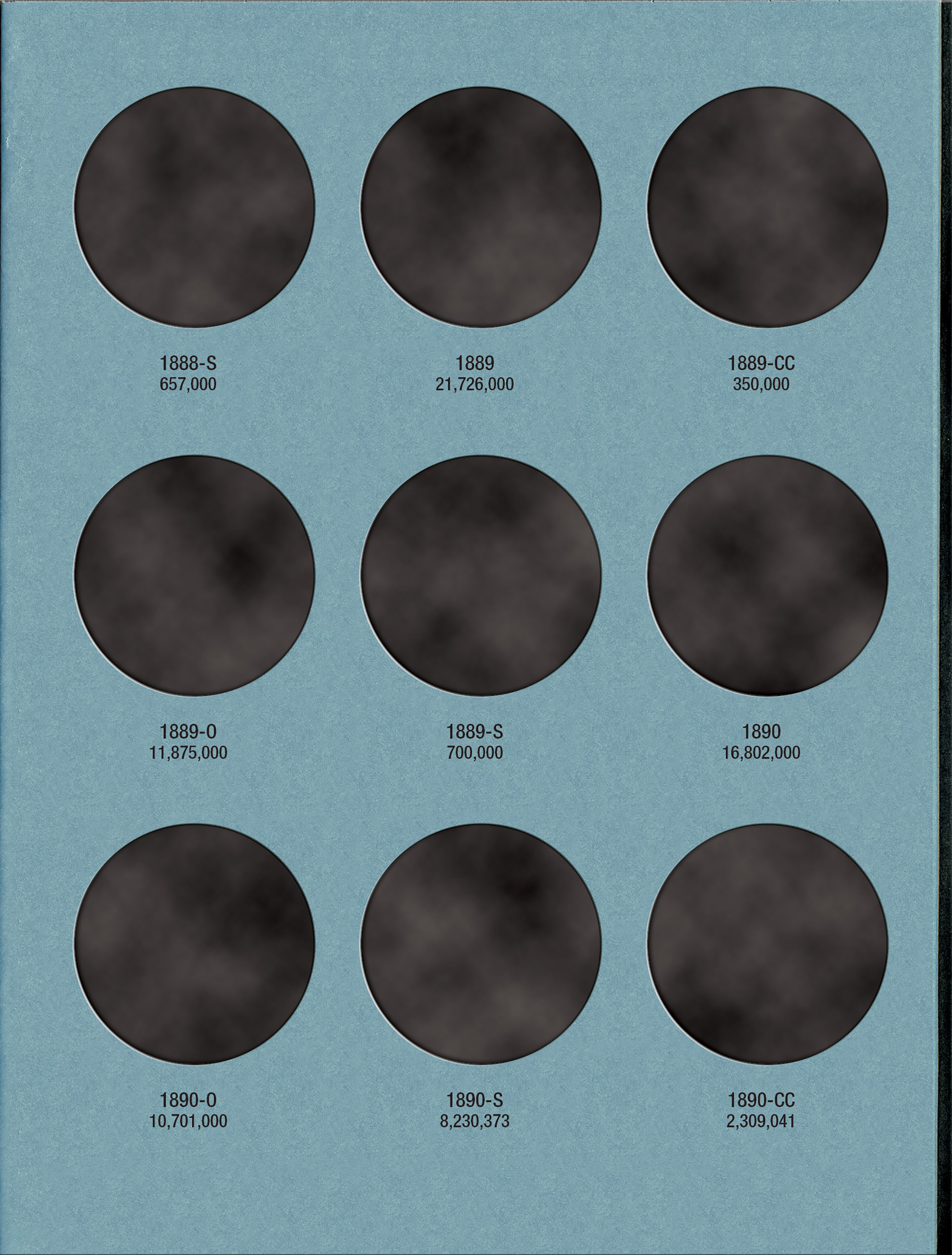 Official Whitman® Coin Folder – Morgan Silver Dollars Collection #2: 1884-1890