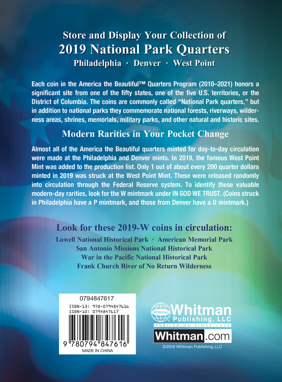 Official Whitman® Coin Folder – National Park Quarters: 2019