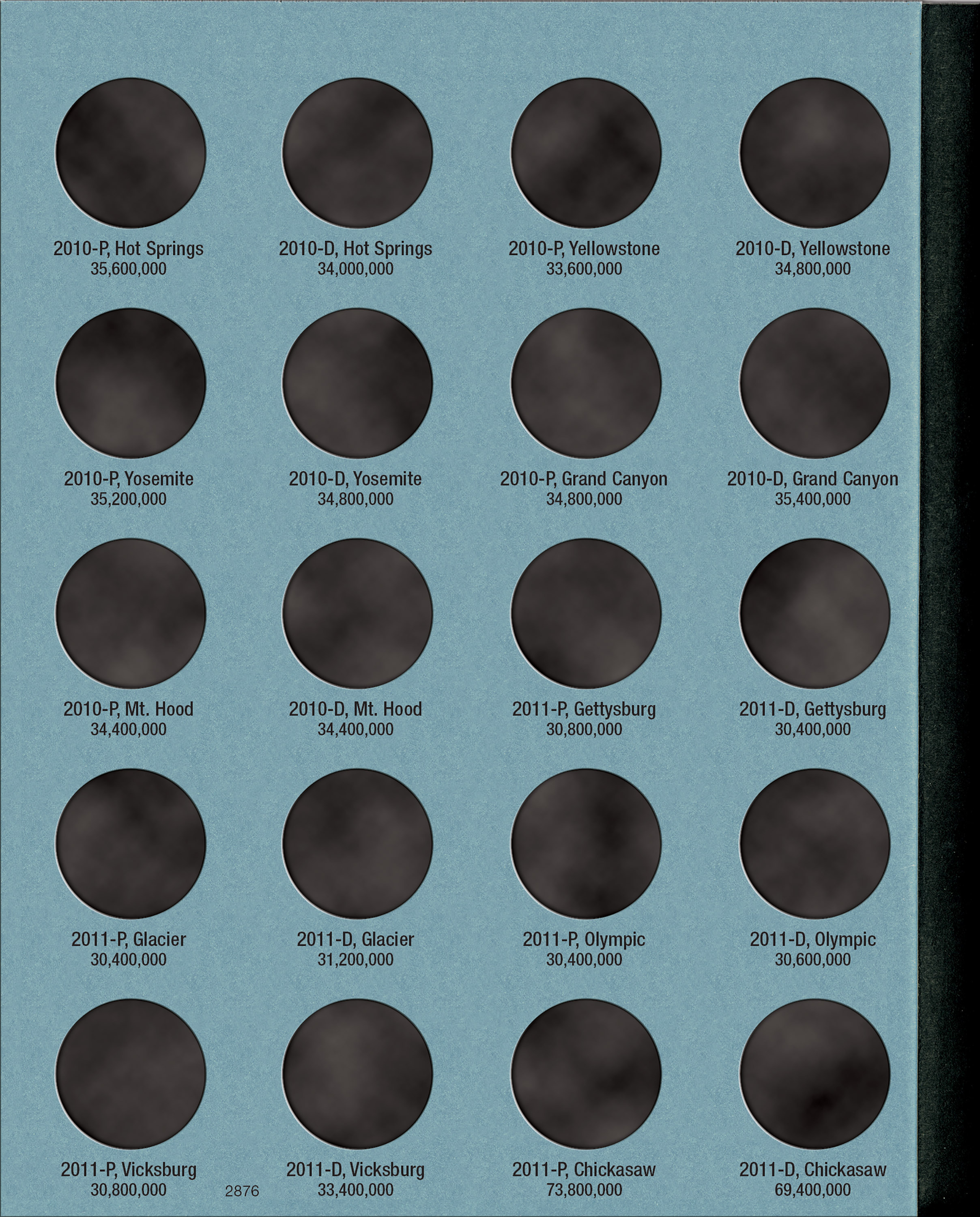 Official Whitman® Coin Folder – National Park Quarters Collection #1: 2010-2015