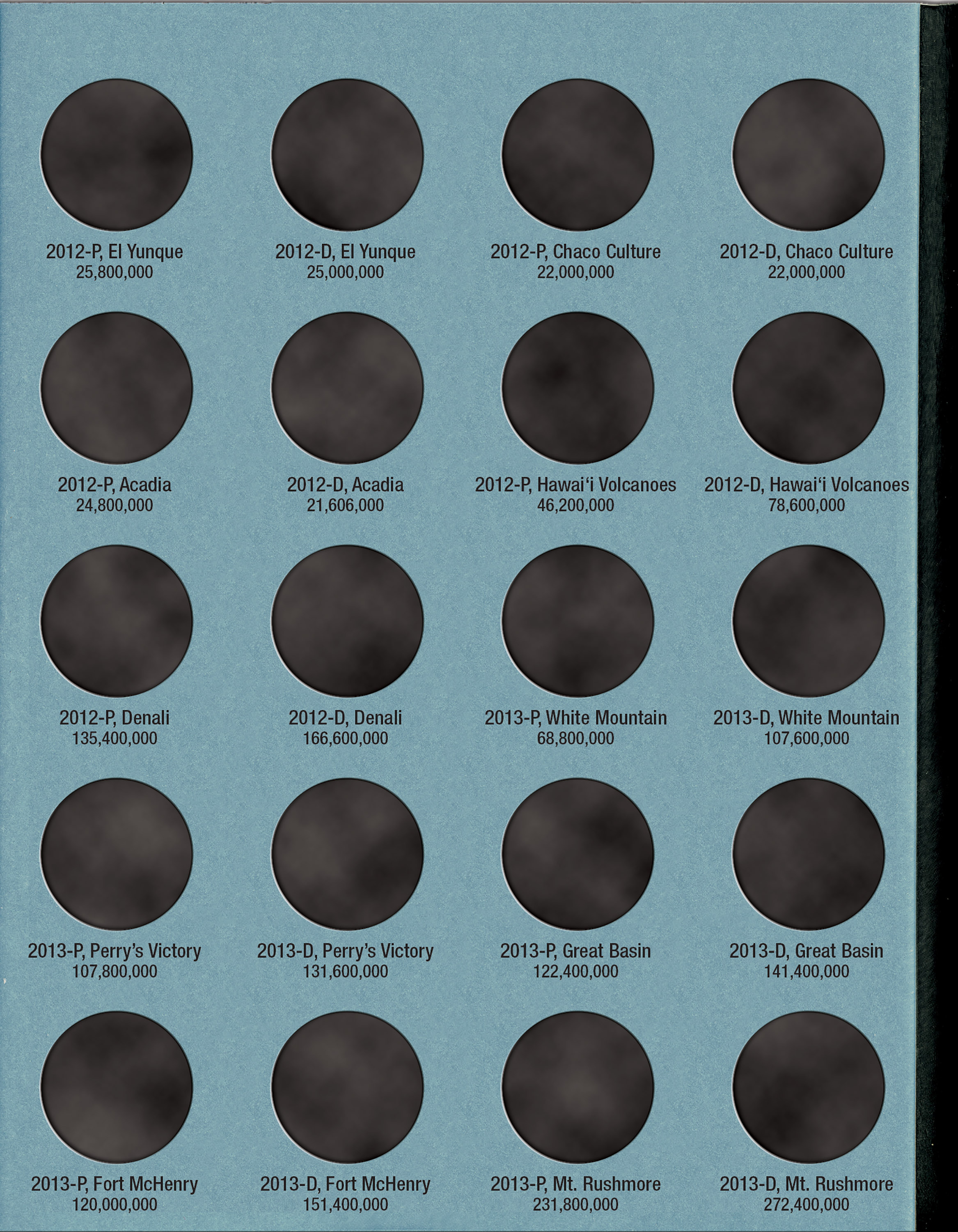 Official Whitman® Coin Folder – National Park Quarters Collection #1: 2010-2015