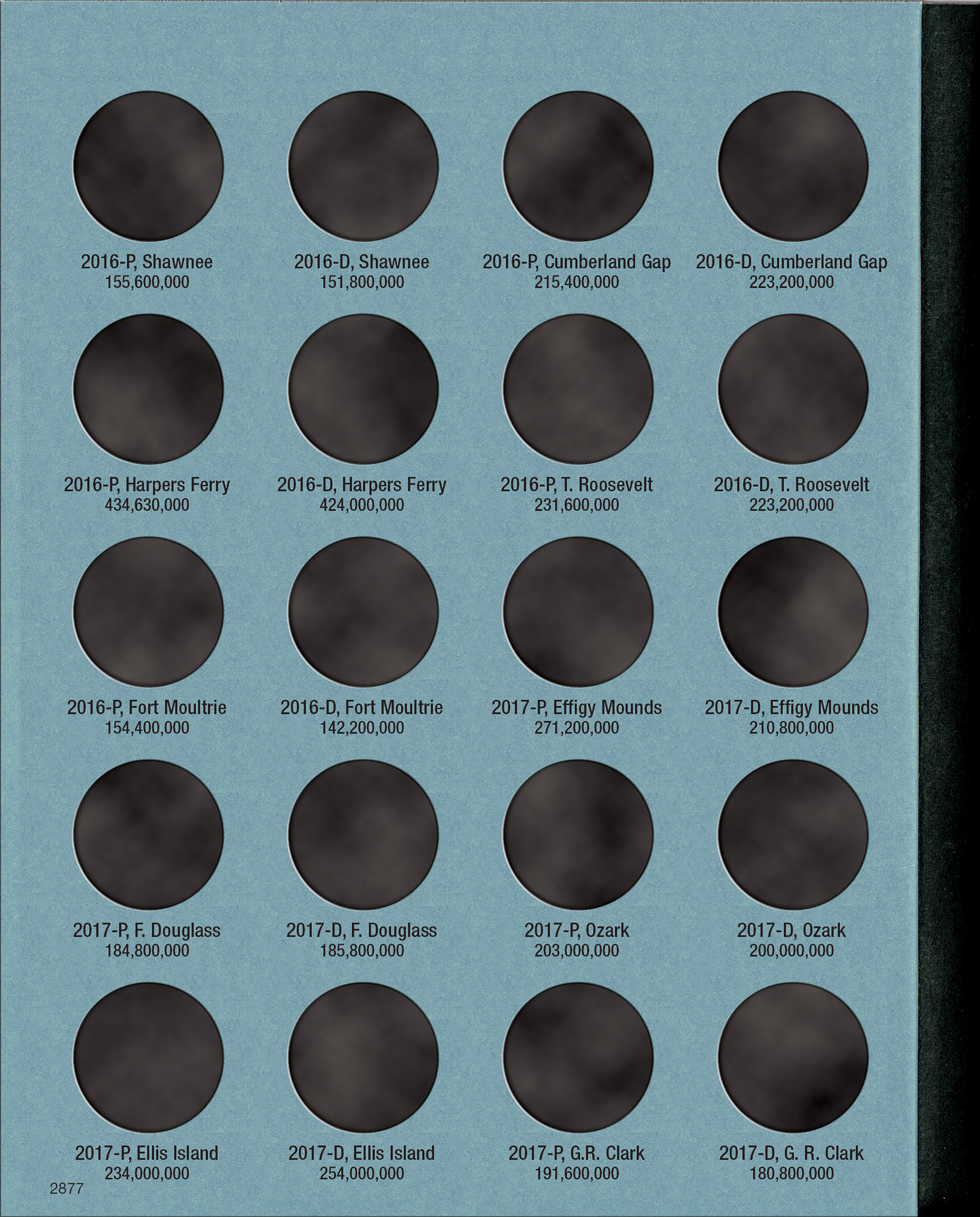 Official Whitman® Coin Folder – National Park Quarters Collection #2: 2016-2021