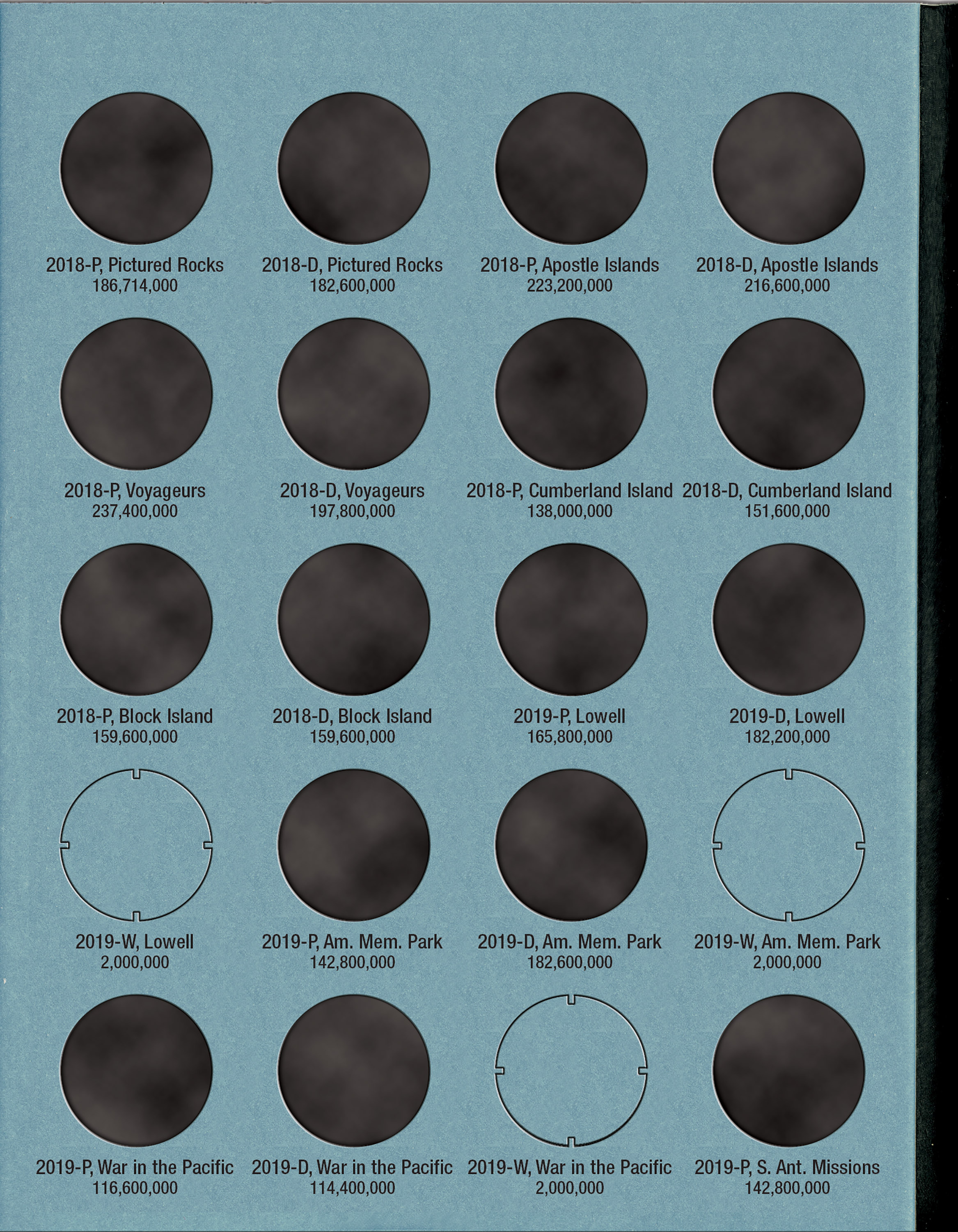 Official Whitman® Coin Folder – National Park Quarters Collection #2: 2016-2021