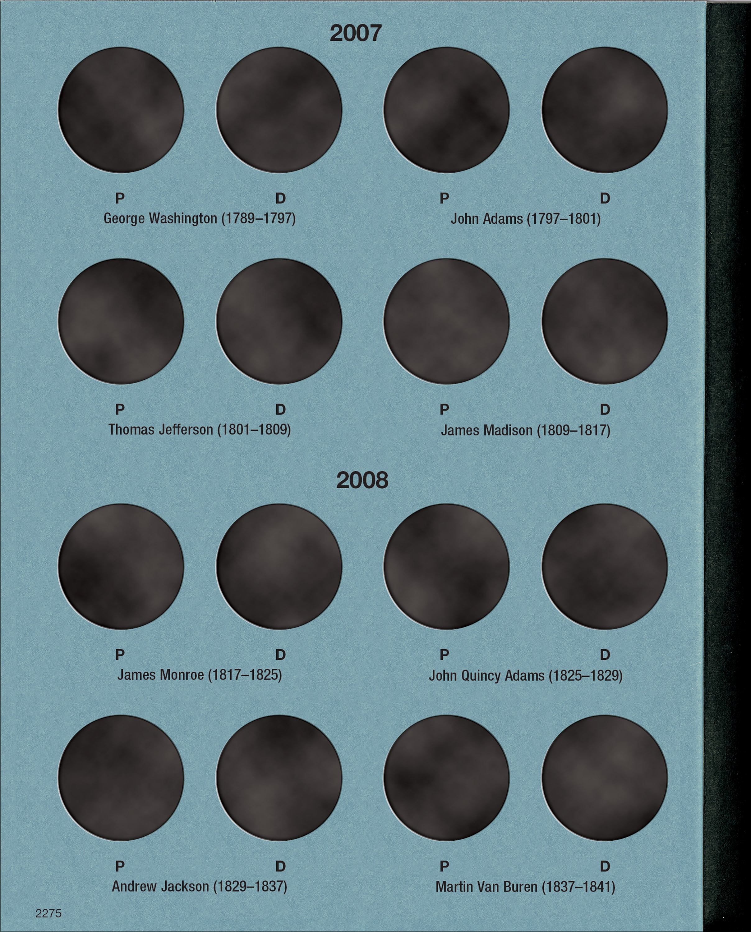 Official Whitman® Coin Folder – Presidential Dollars Collection #1: 2007-2011