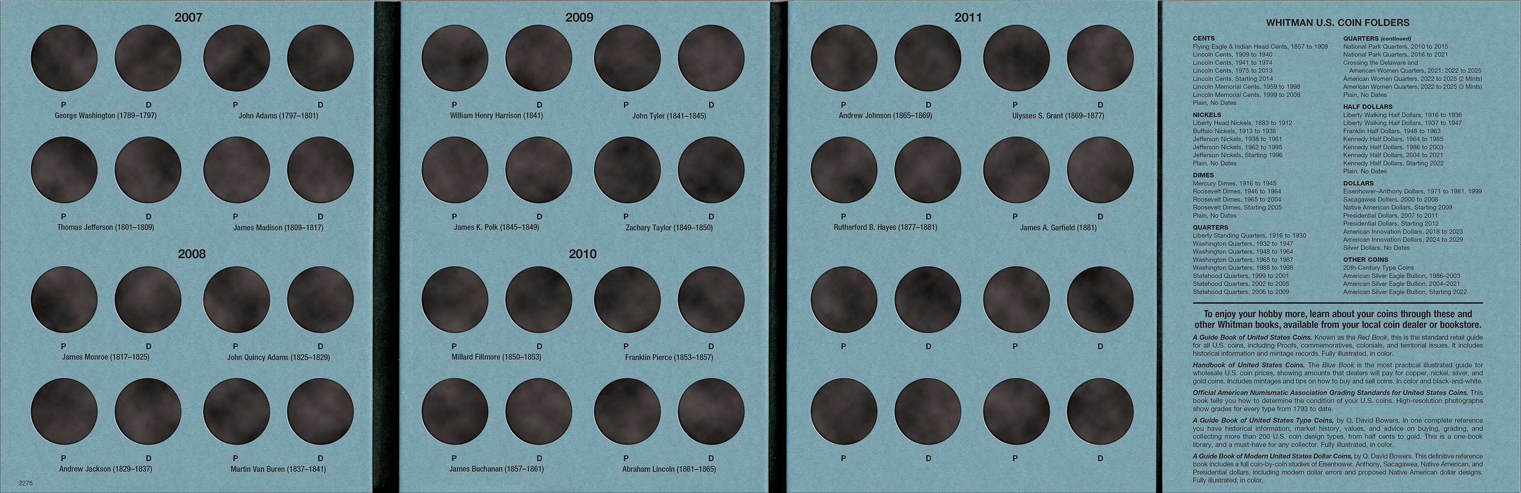 Official Whitman® Coin Folder – Presidential Dollars Collection #1: 2007-2011