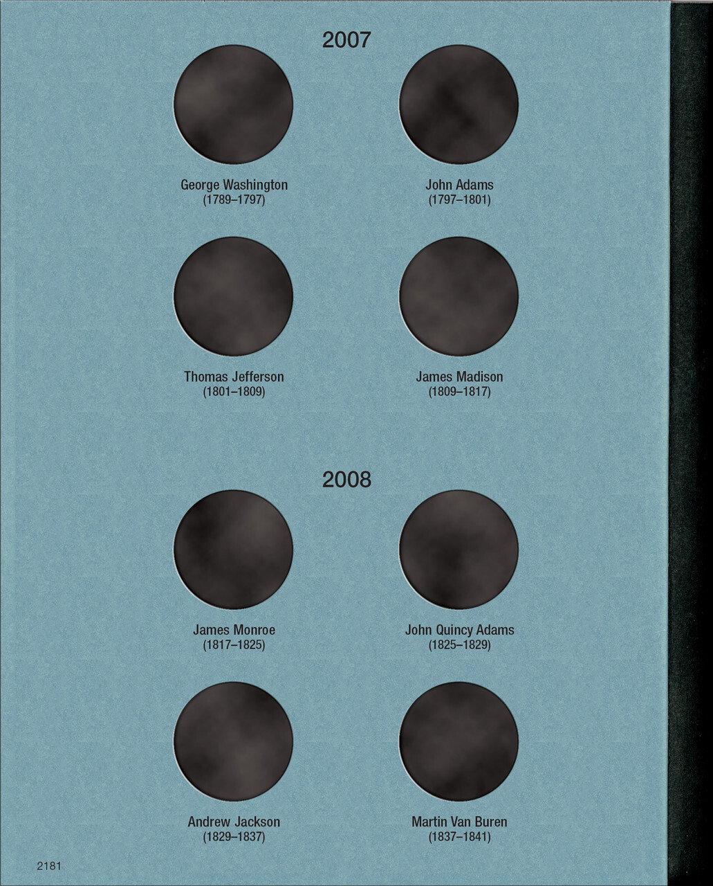 Official Whitman® Coin Folder – Presidential Dollars Collection #1: 2007-2011 (Single Mint)