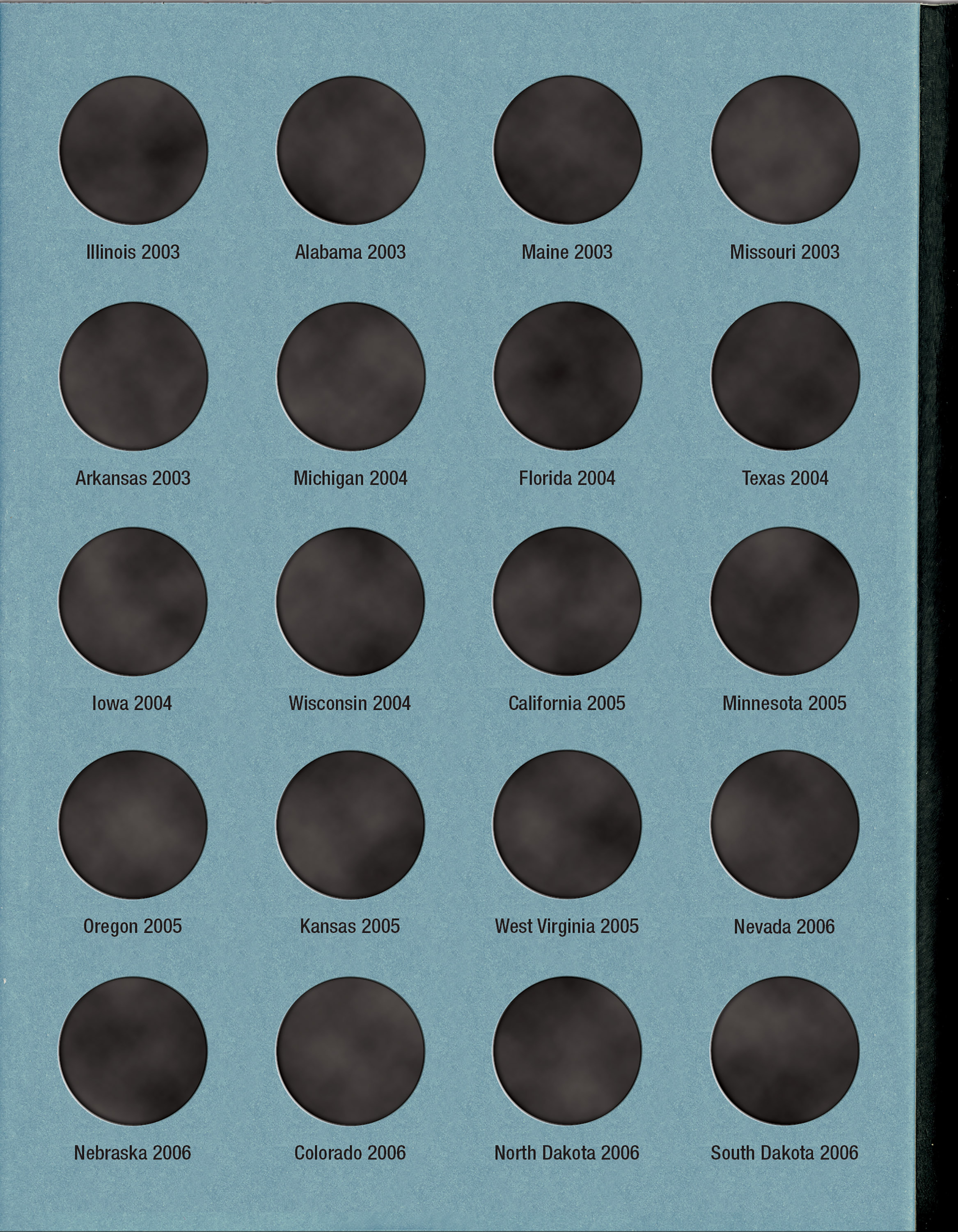 Official Whitman® Coin Folder – Statehood Quarters: 1999-2009 (Single Mint)