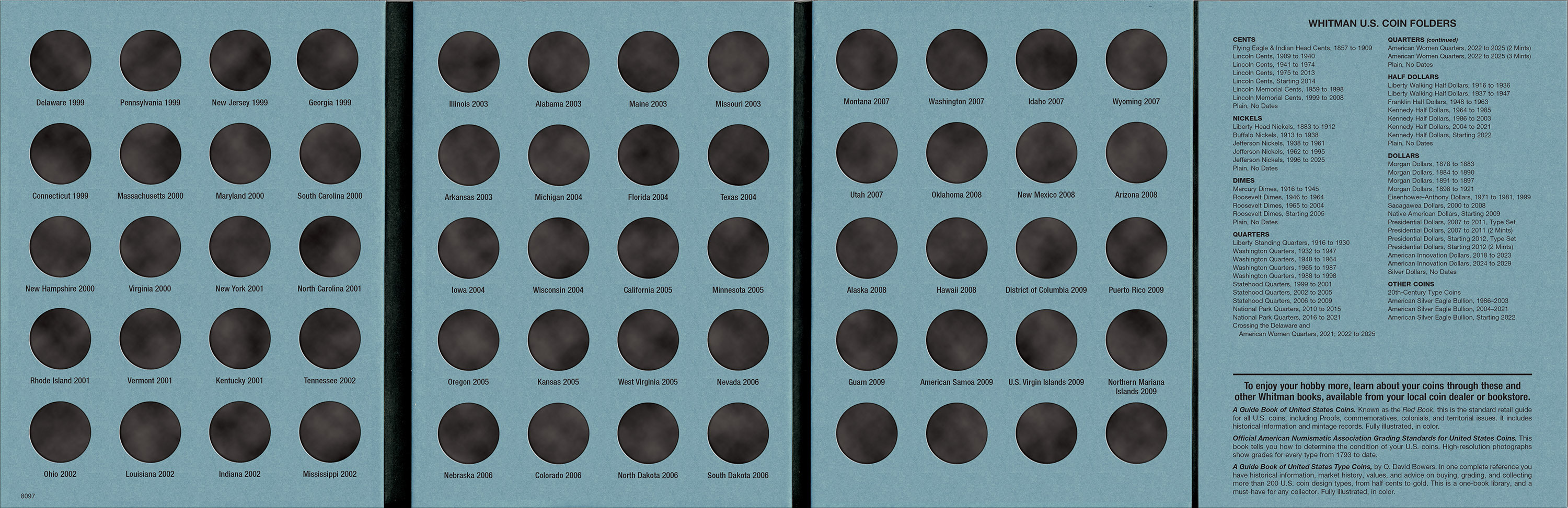Official Whitman® Coin Folder – Statehood Quarters: 1999-2009 (Single Mint)