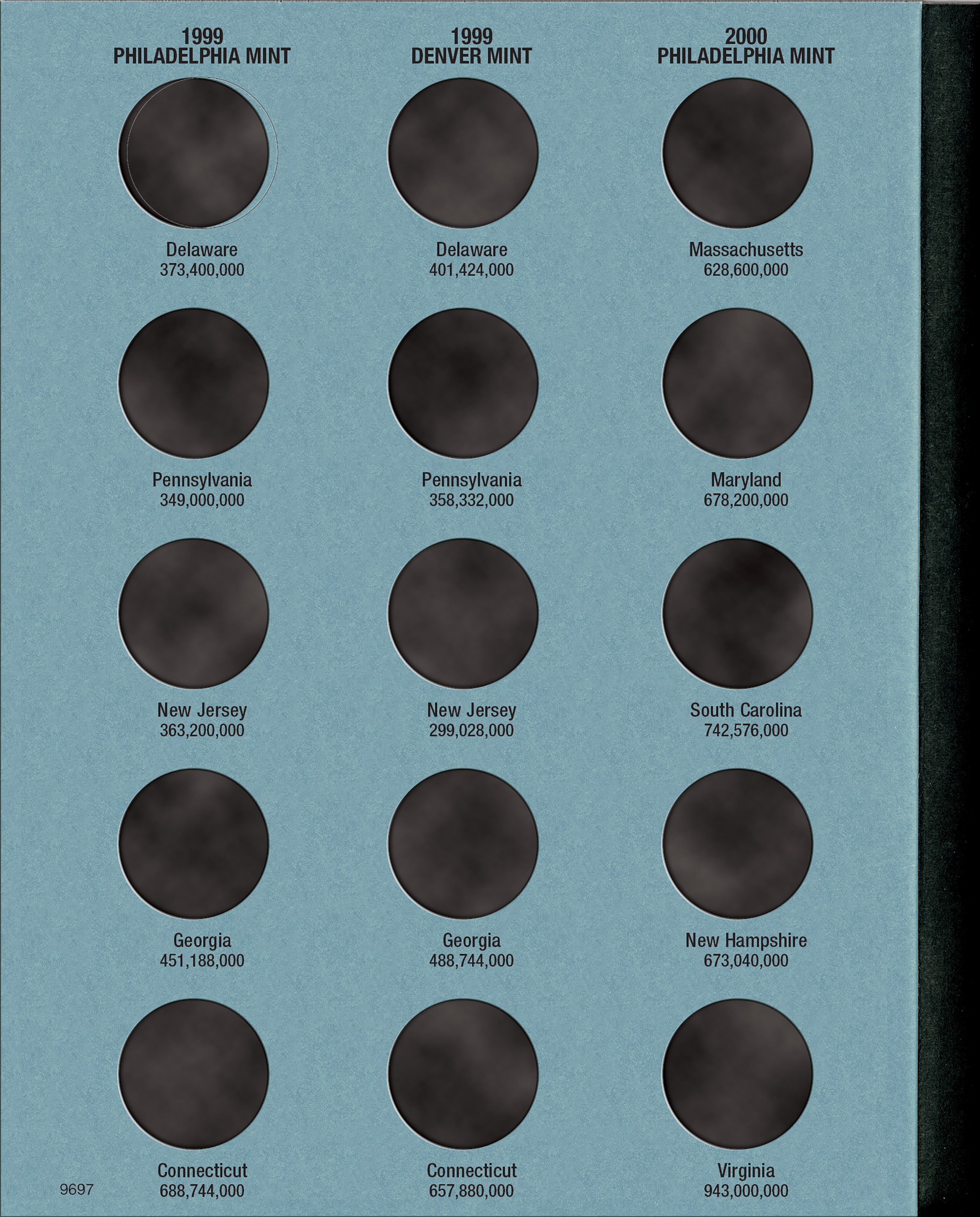 Official Whitman® Coin Folder – Statehood Quarters Collection #1: 1999-2001