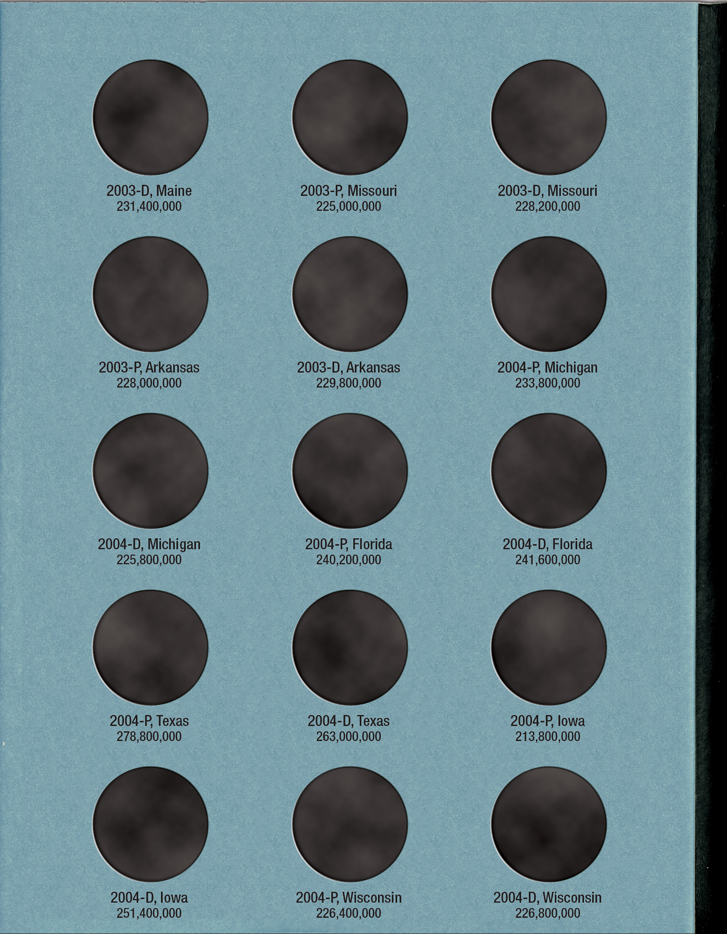 Official Whitman® Coin Folder – Statehood Quarters Collection #2: 2002-2005