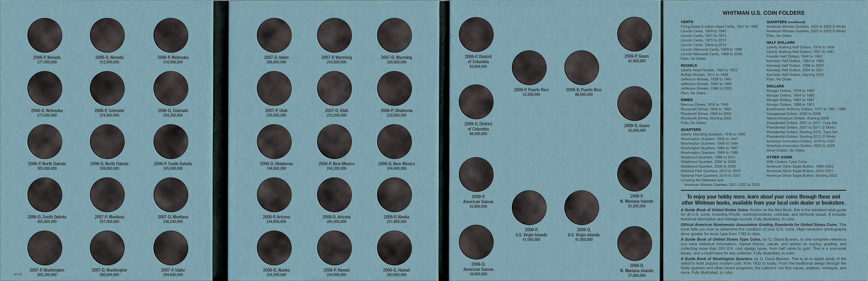 Official Whitman® Coin Folder – Statehood Quarters Collection #3: 2006-2009