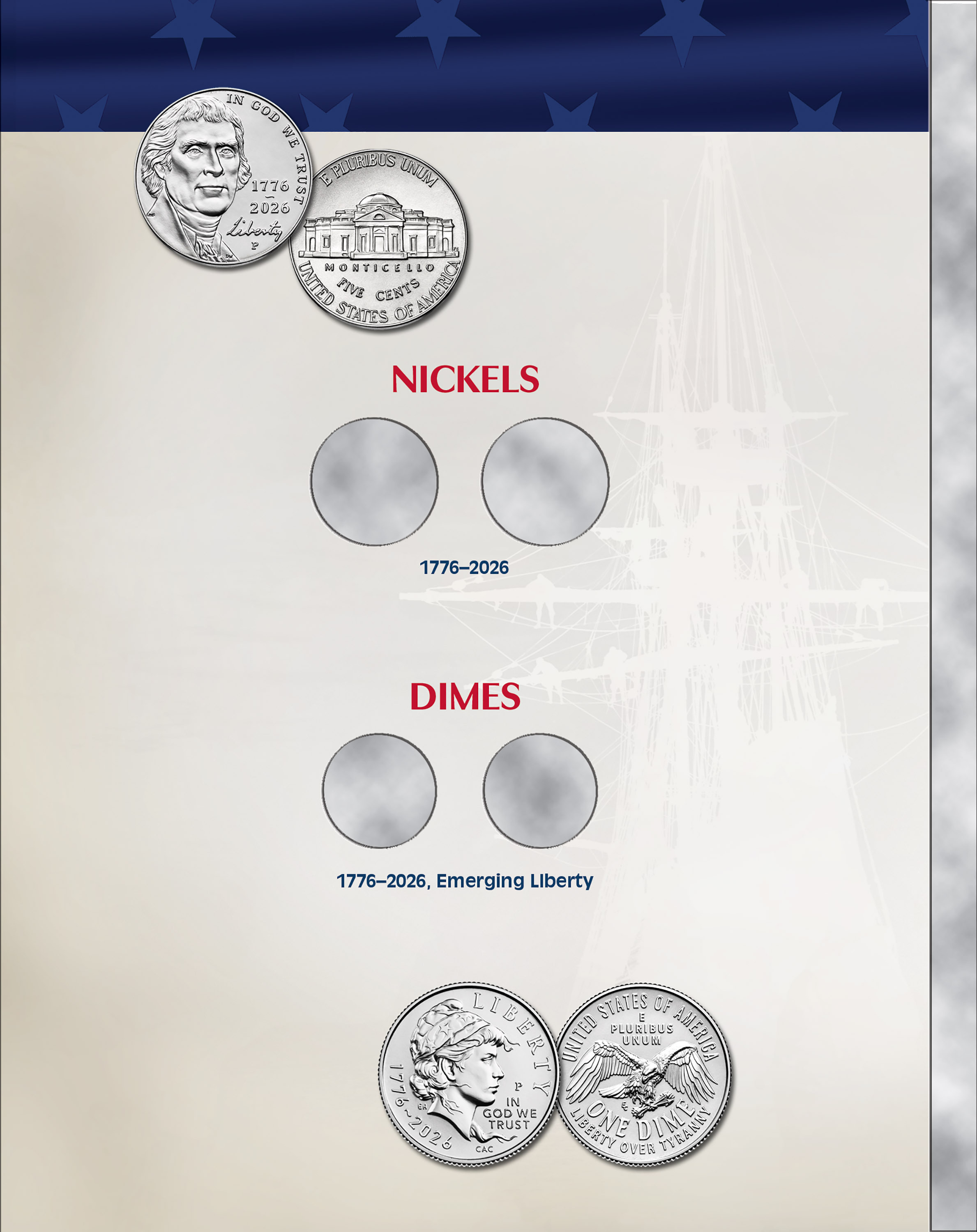 Official Whitman® Coin Folder – United States 250th Anniversary Collection: 2026 (Single Mint)