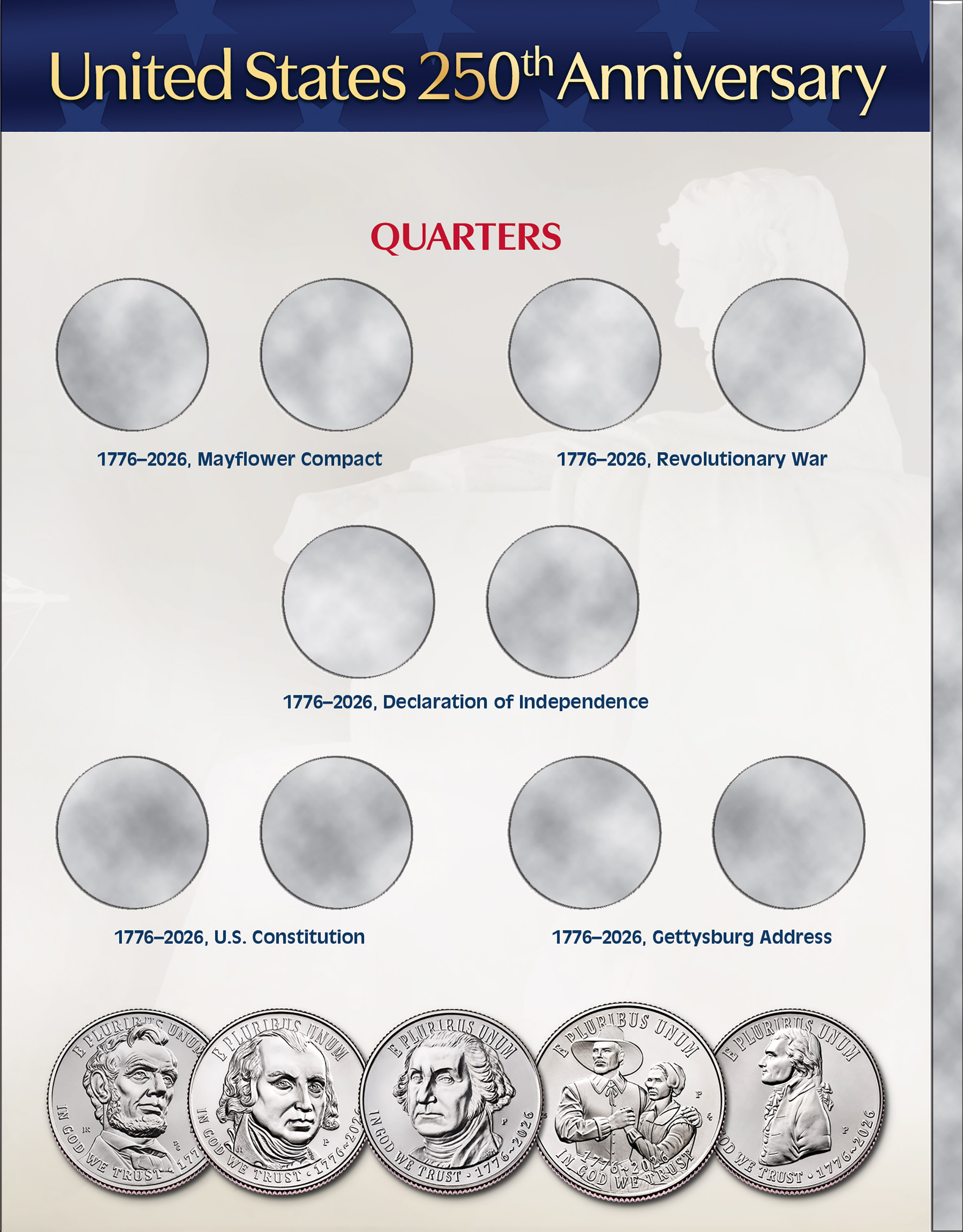 Official Whitman® Coin Folder – United States 250th Anniversary Collection: 2026 (Single Mint)