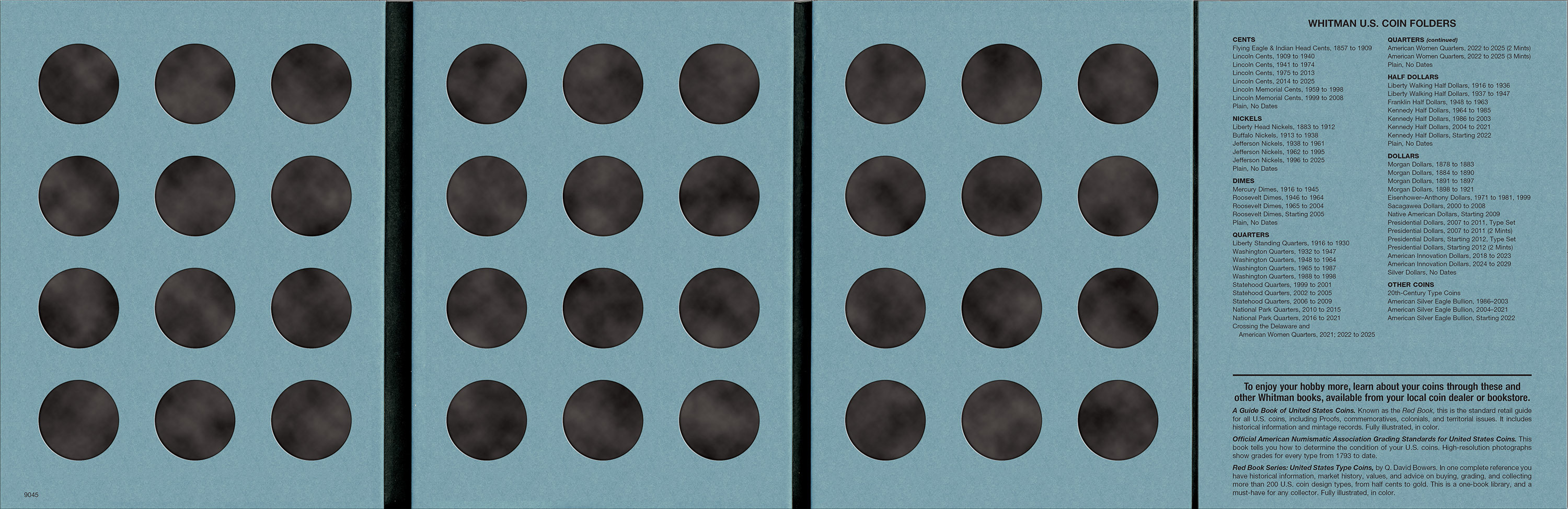 Official Whitman® Coin Folder – U.S. Half Dollars: Plain, No Dates – Plain