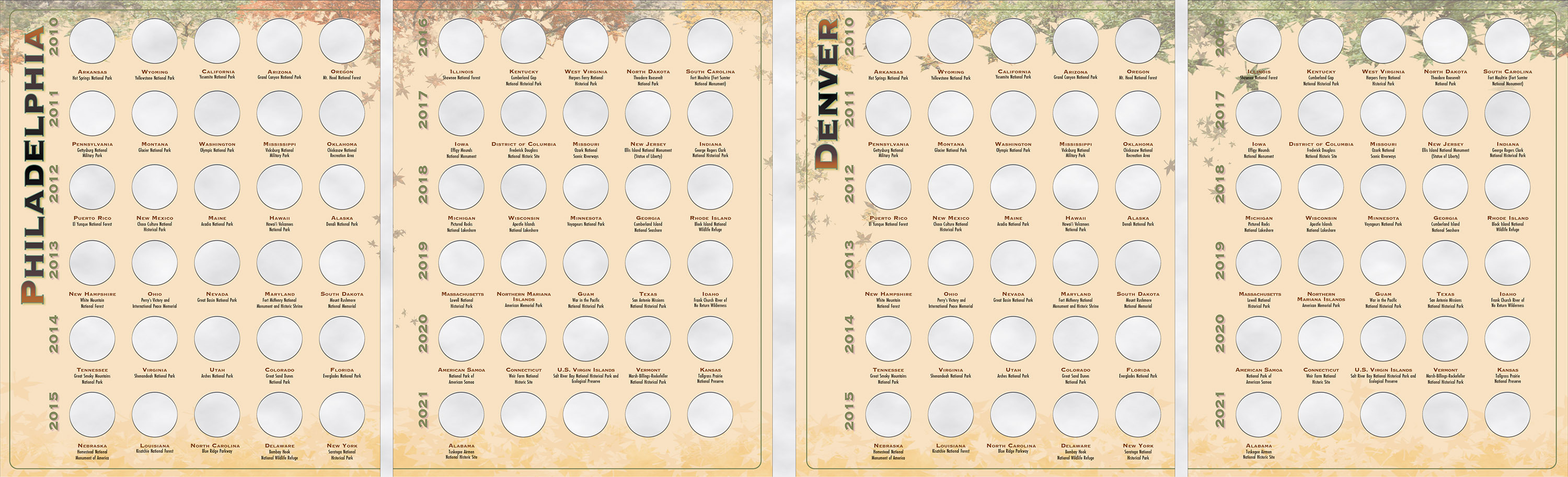 Official Whitman® Collector’s Edition Coin Folder – National Park Quarters: 2010-2021