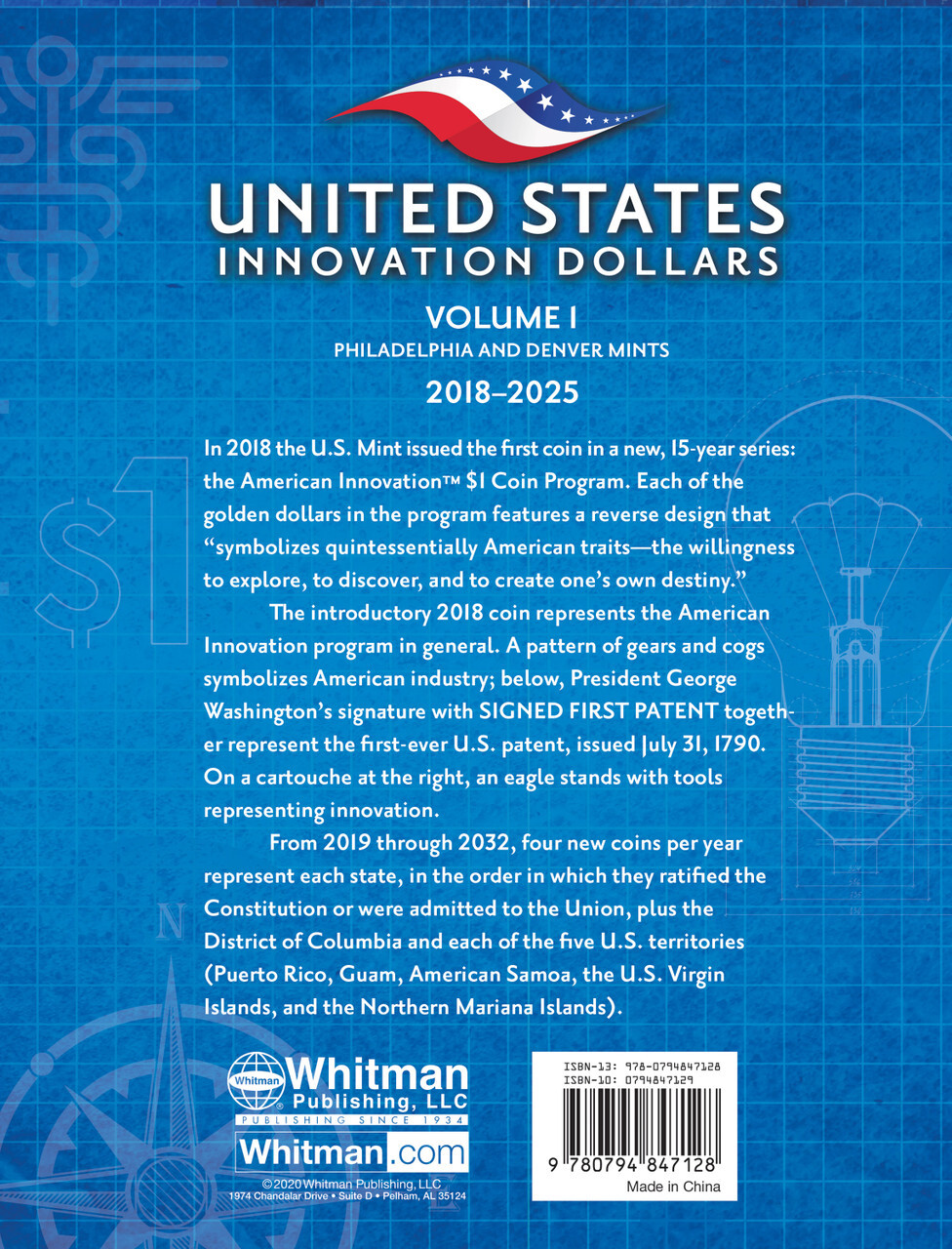 Official Whitman® Deluxe Coin Folder – American Innovation Dollars Volume #1: 2018-2025