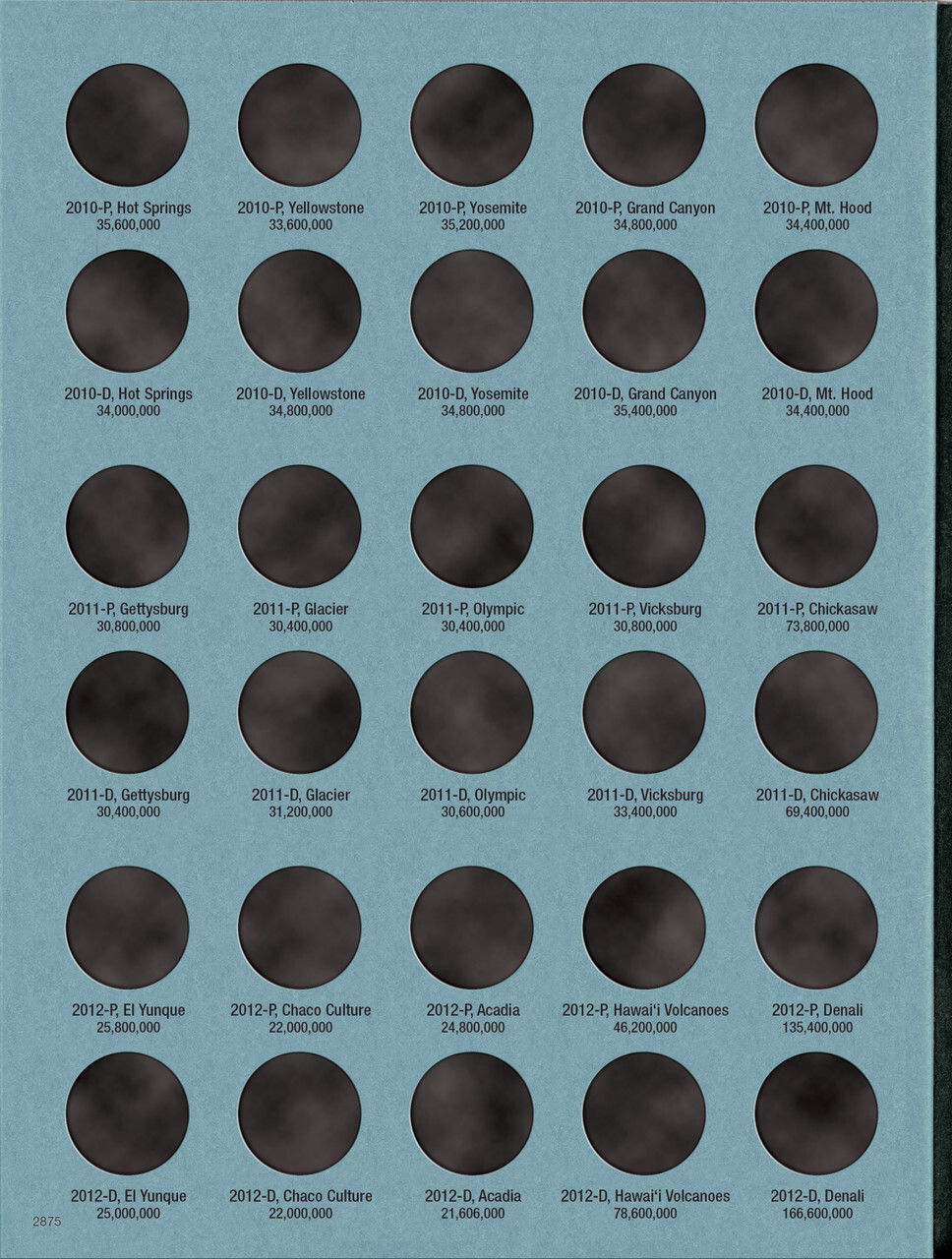 Official Whitman® Deluxe Coin Folder – National Park Quarters Collection: 2010-2021
